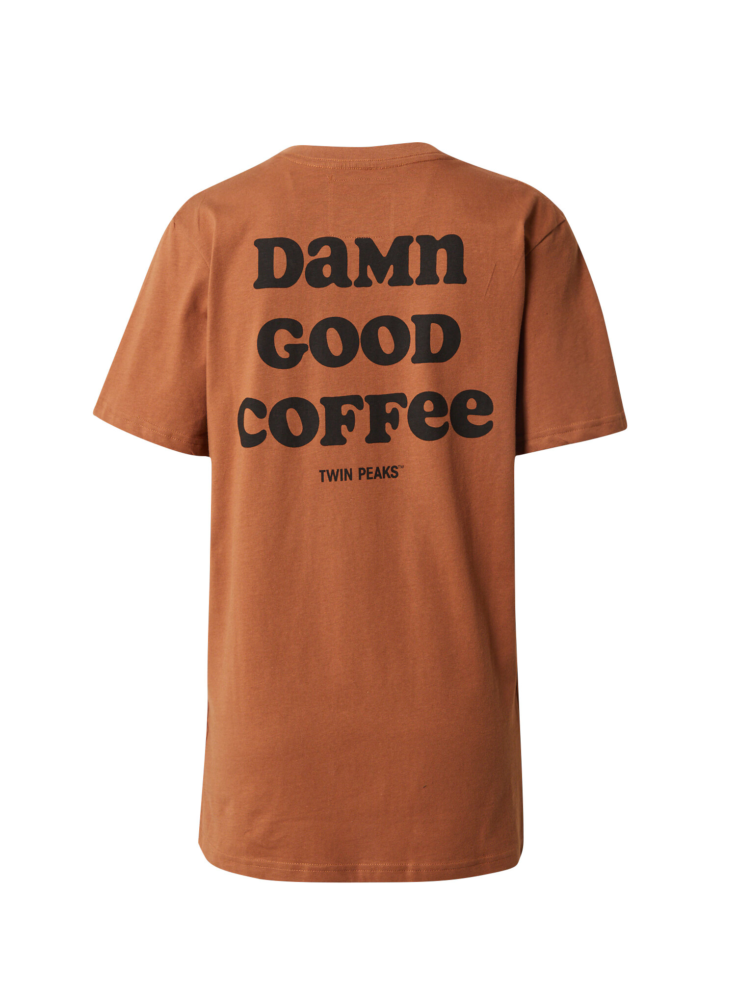 DEDICATED. Tricou 'Stockholm Good Coffee' maro coniac / negru - Pled.ro