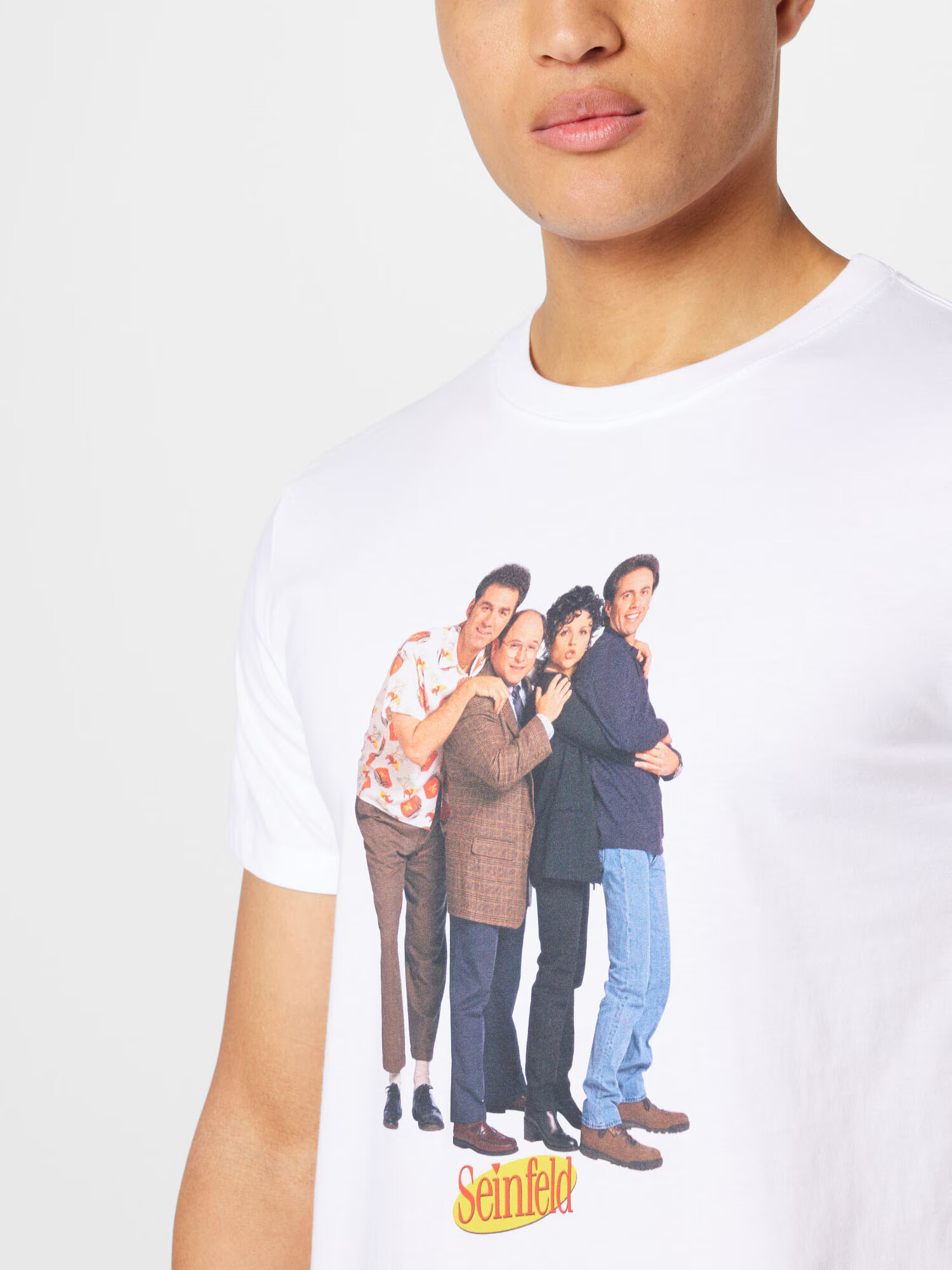 DEDICATED. Tricou 'Stockholm Seinfeld Family' albastru închis / maro / galben / alb - Pled.ro