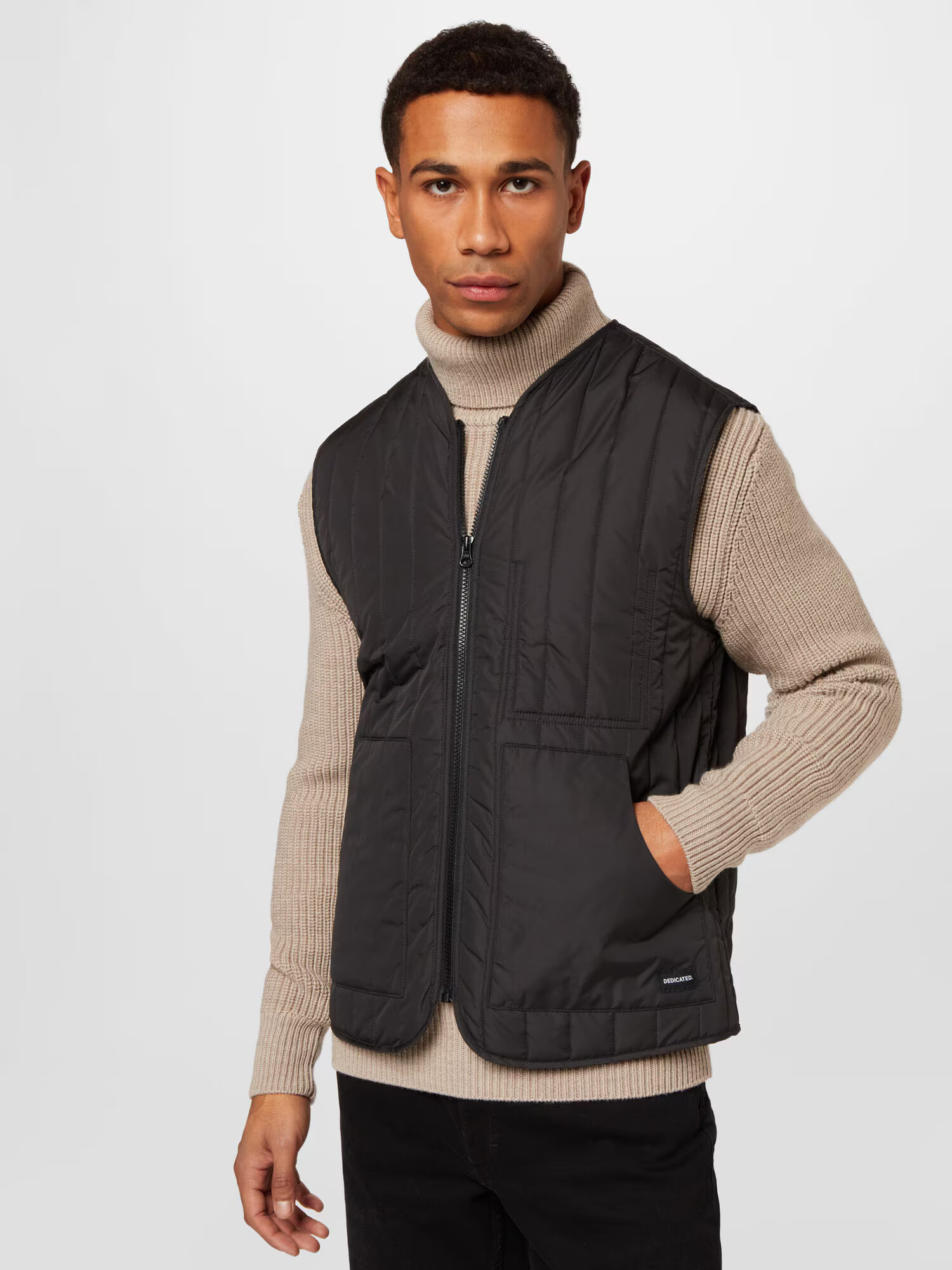 DEDICATED. Vestă 'Quilted' negru - Pled.ro