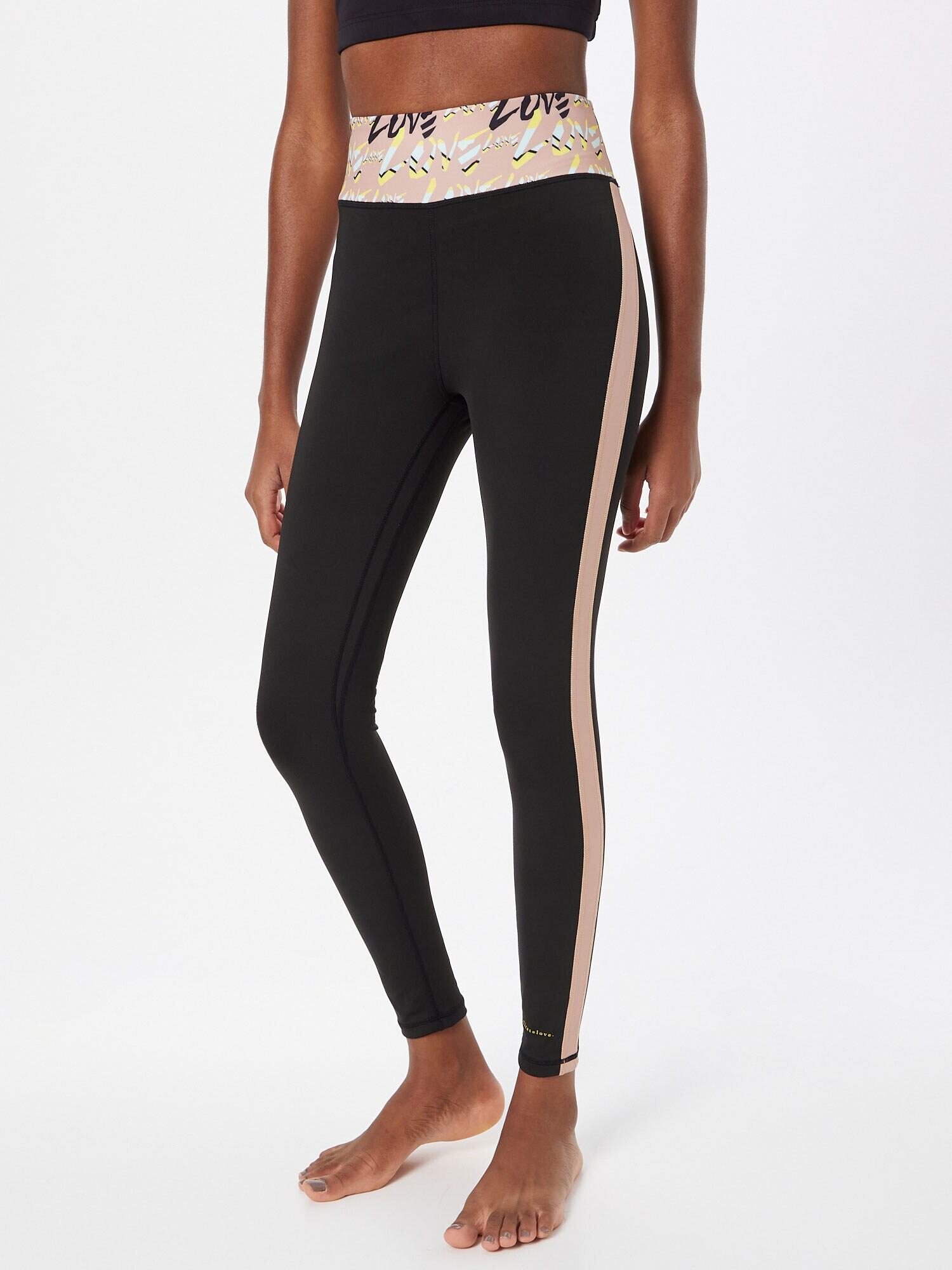 DELICATELOVE Pantaloni sport 'Love' azur / galben / roz / negru - Pled.ro