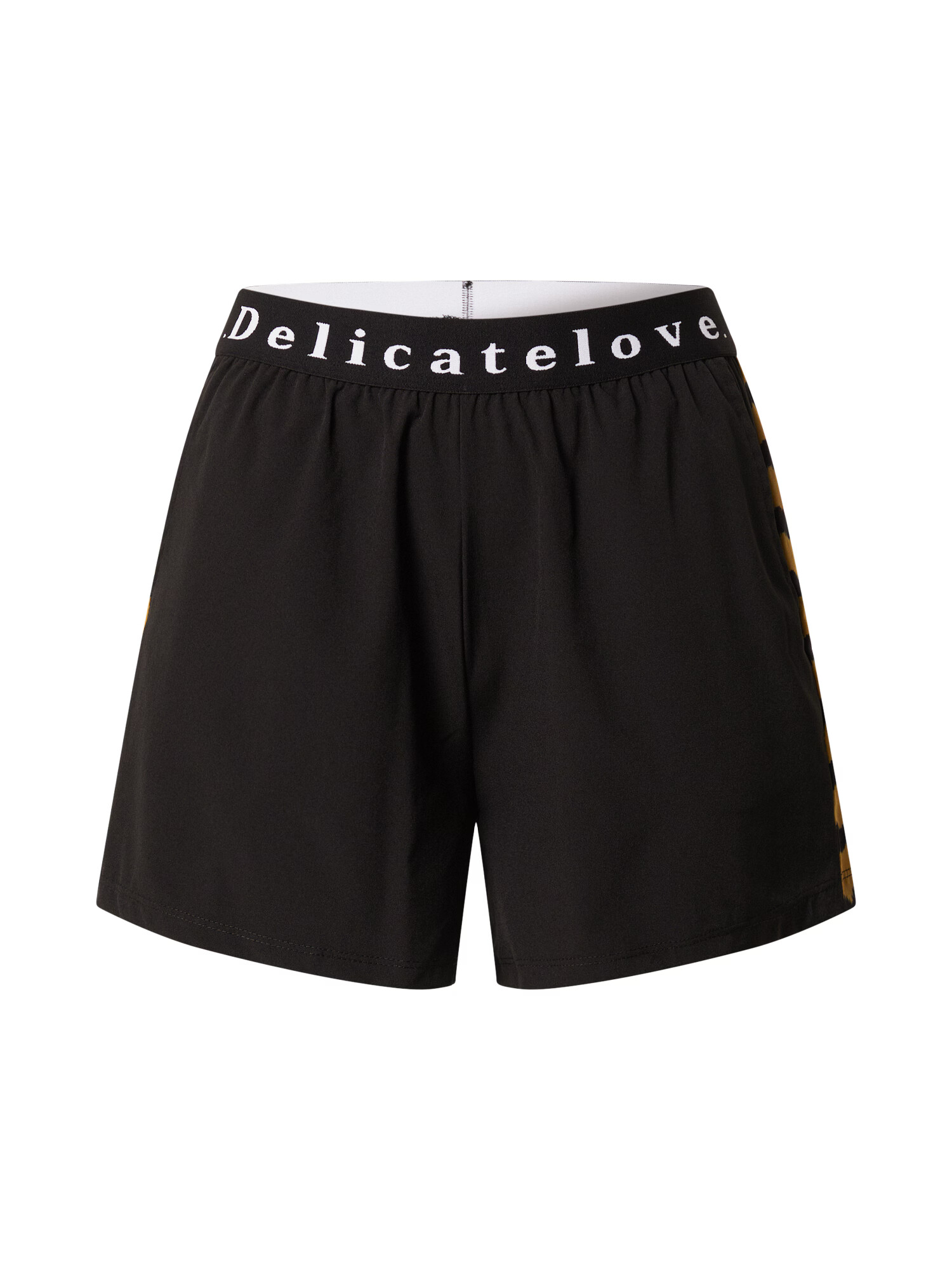 DELICATELOVE Pantaloni sport 'MASHA' maro deschis / negru / alb - Pled.ro