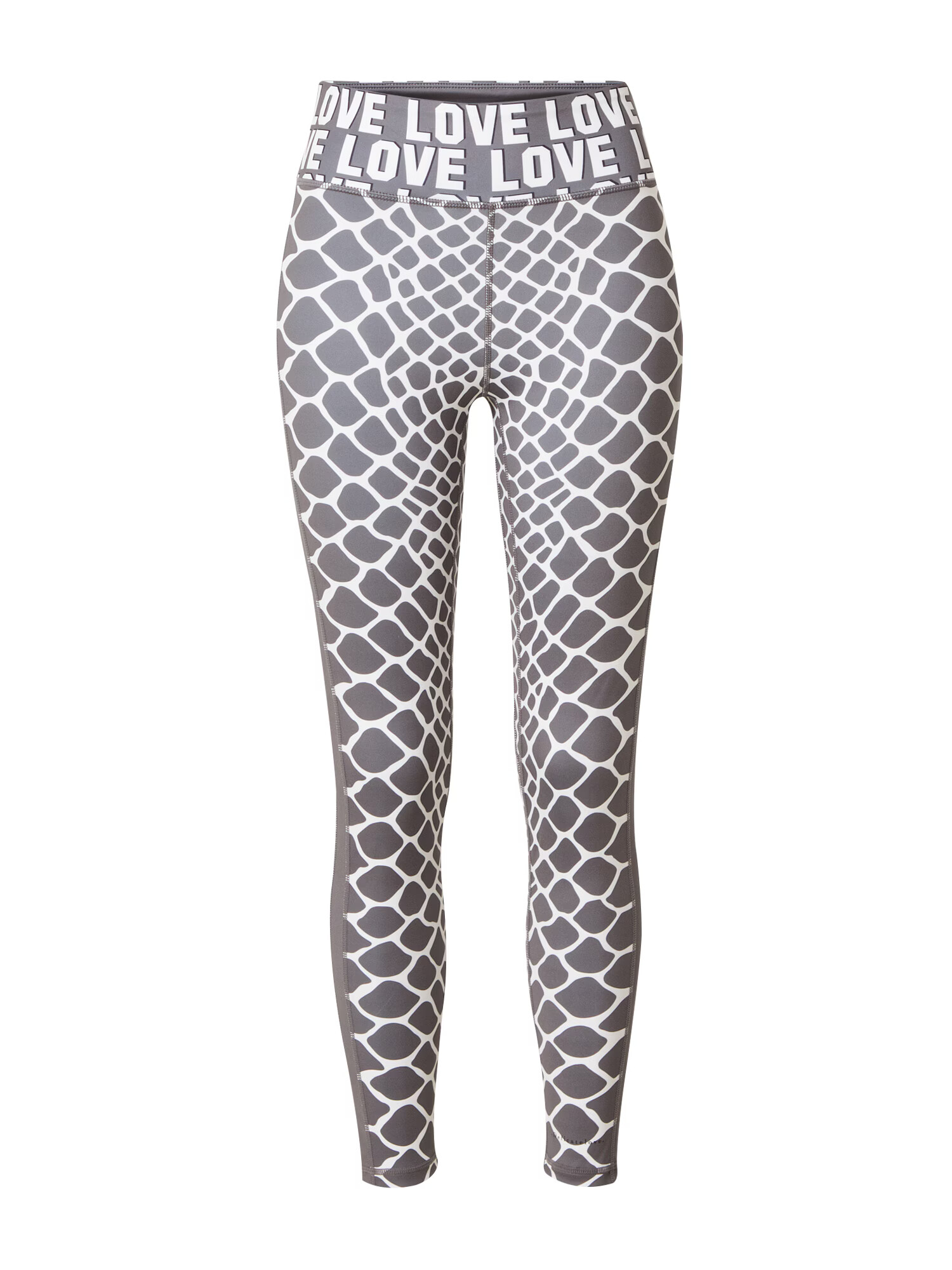 DELICATELOVE Pantaloni sport 'NADI' gri / alb - Pled.ro