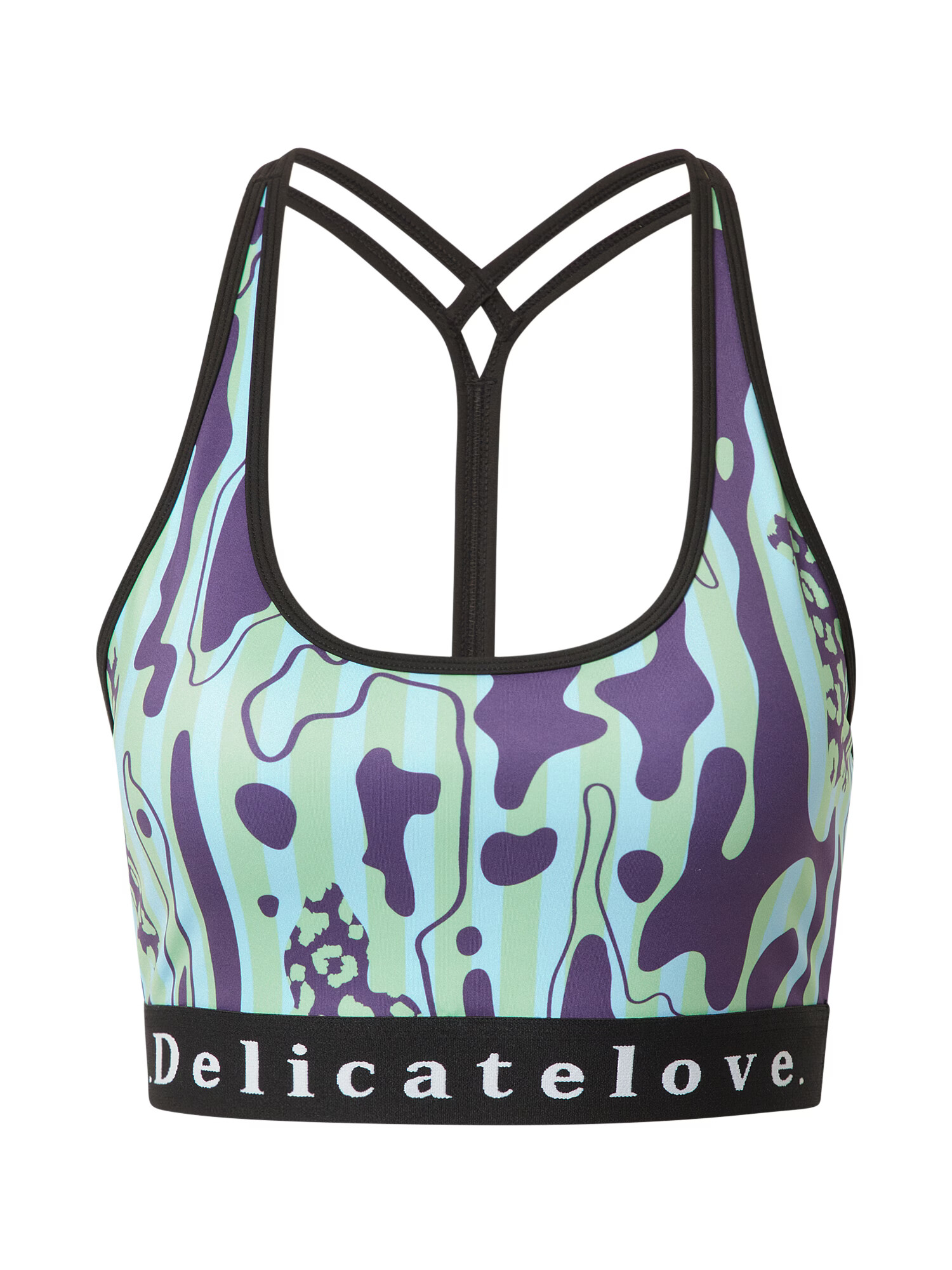 DELICATELOVE Sport top 'SHIVA' albastru / albastru deschis / verde / negru / alb - Pled.ro