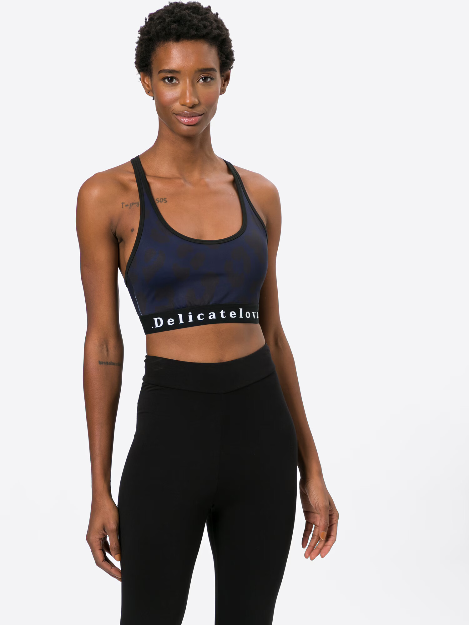 DELICATELOVE Sport top 'SHIVA' bleumarin / roșu / negru - Pled.ro