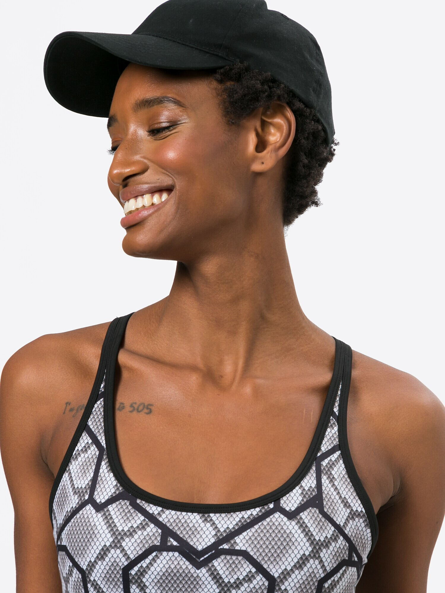 DELICATELOVE Sport top 'SHIVA' negru / alb - Pled.ro