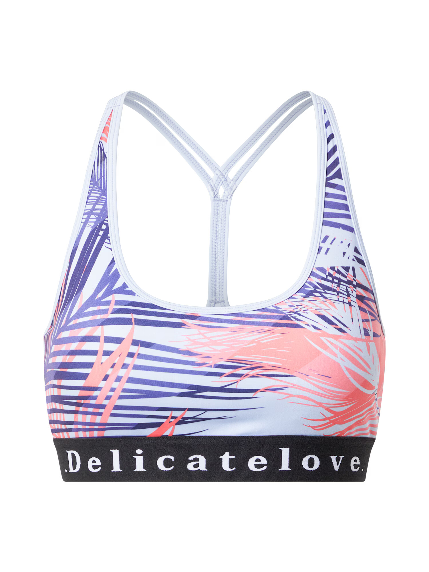 DELICATELOVE Sutien sport albastru închis / roz / alb - Pled.ro