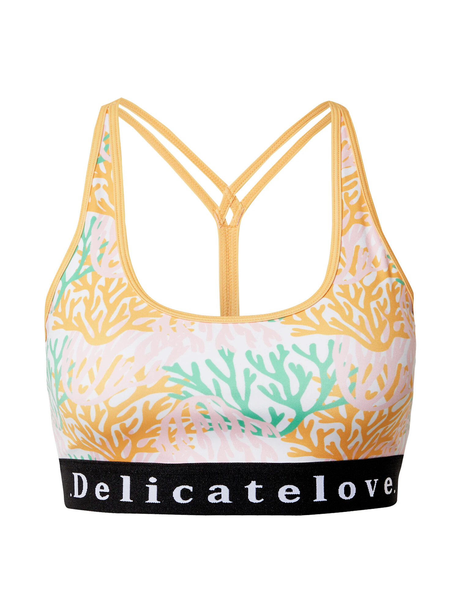 DELICATELOVE Sutien sport 'Shiva' galben / roz / negru / alb - Pled.ro