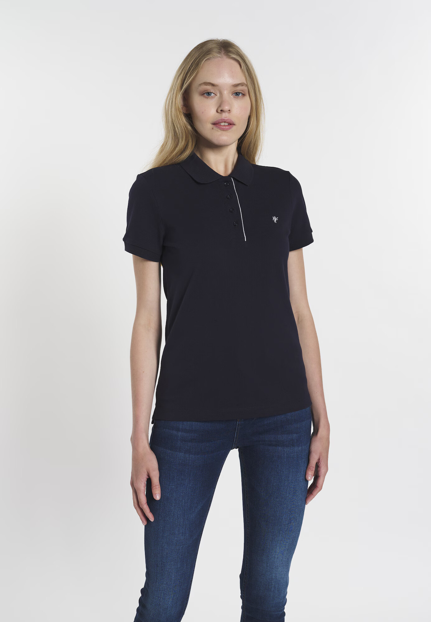 DENIM CULTURE Tricou 'Sophie' bleumarin / alb - Pled.ro