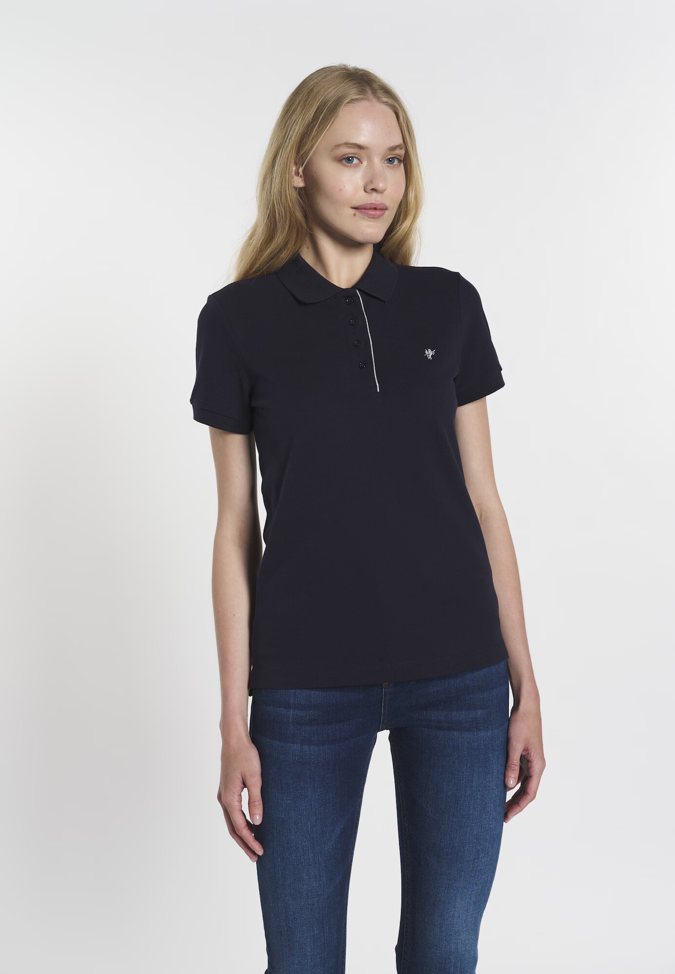 DENIM CULTURE Tricou 'Sophie' bleumarin / alb - Pled.ro