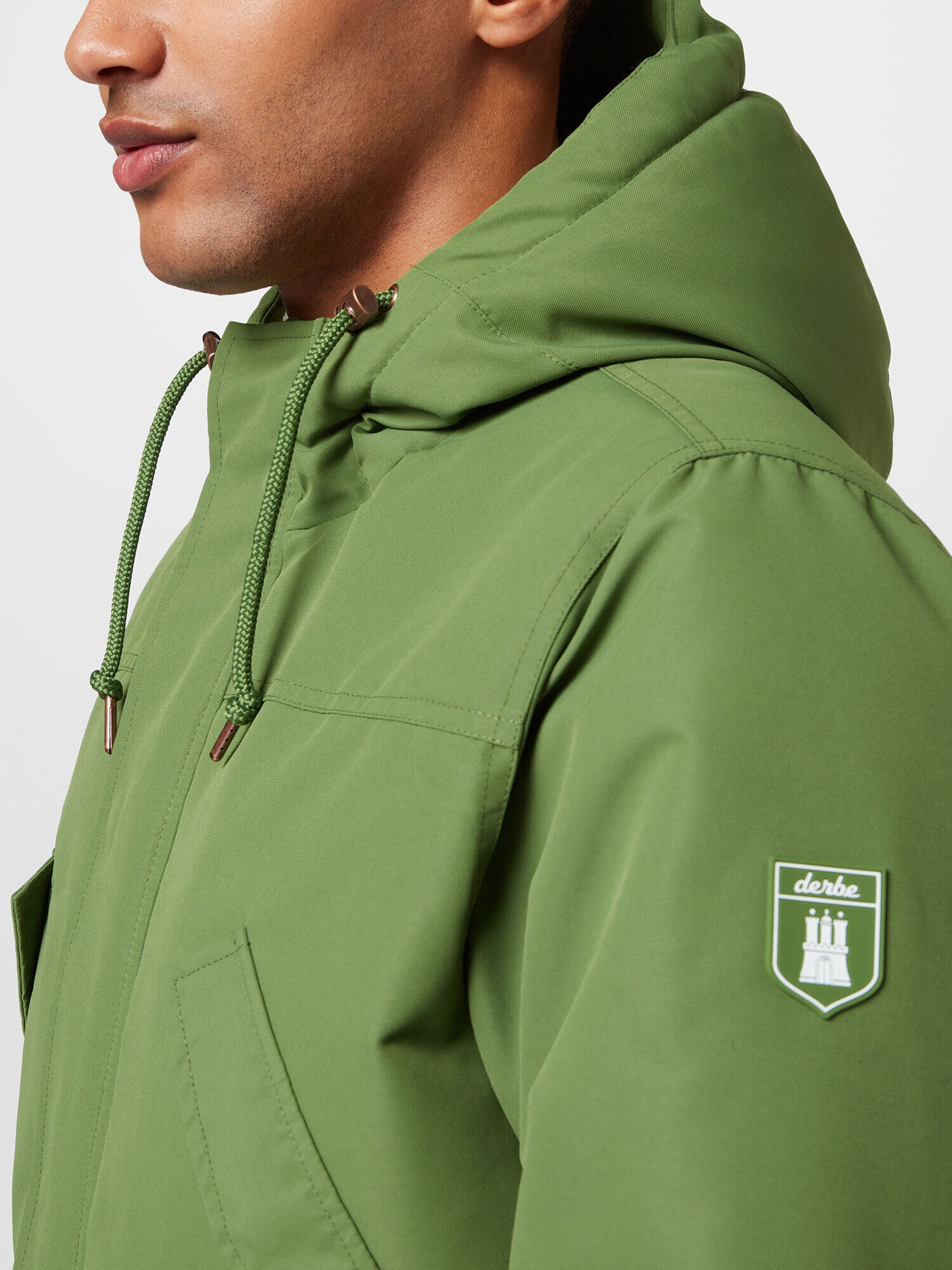 Derbe Parka de iarnă 'Festholm' ecru / verde deschis / alb - Pled.ro