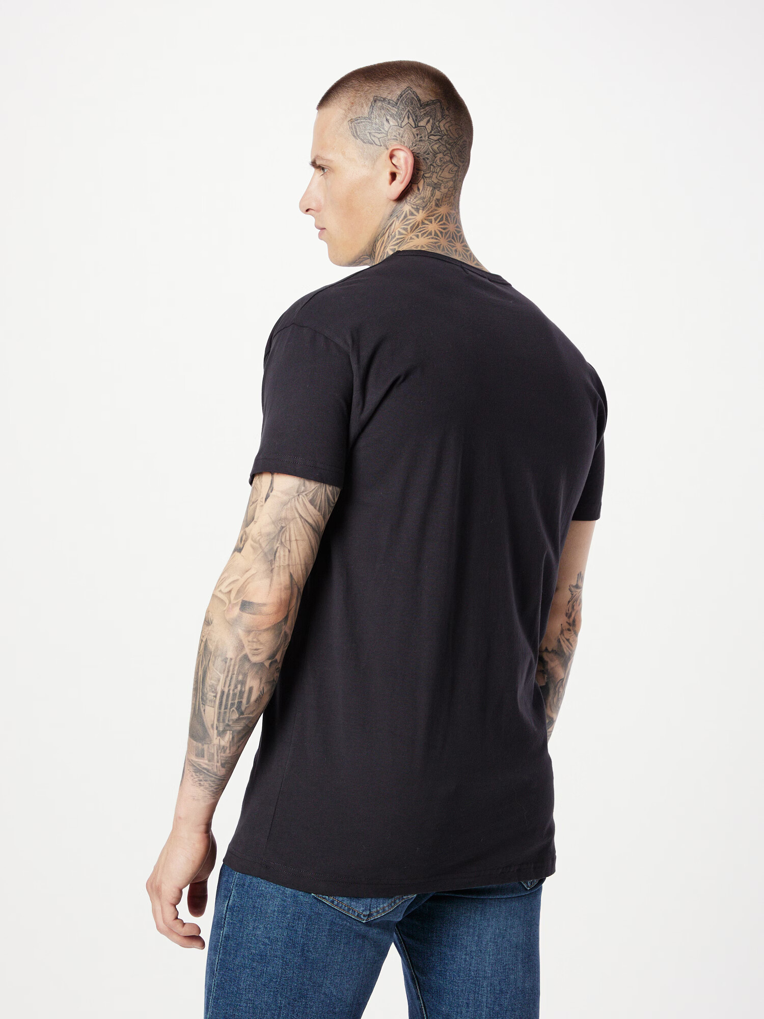 Derbe Tricou albastru / azur / negru / alb - Pled.ro