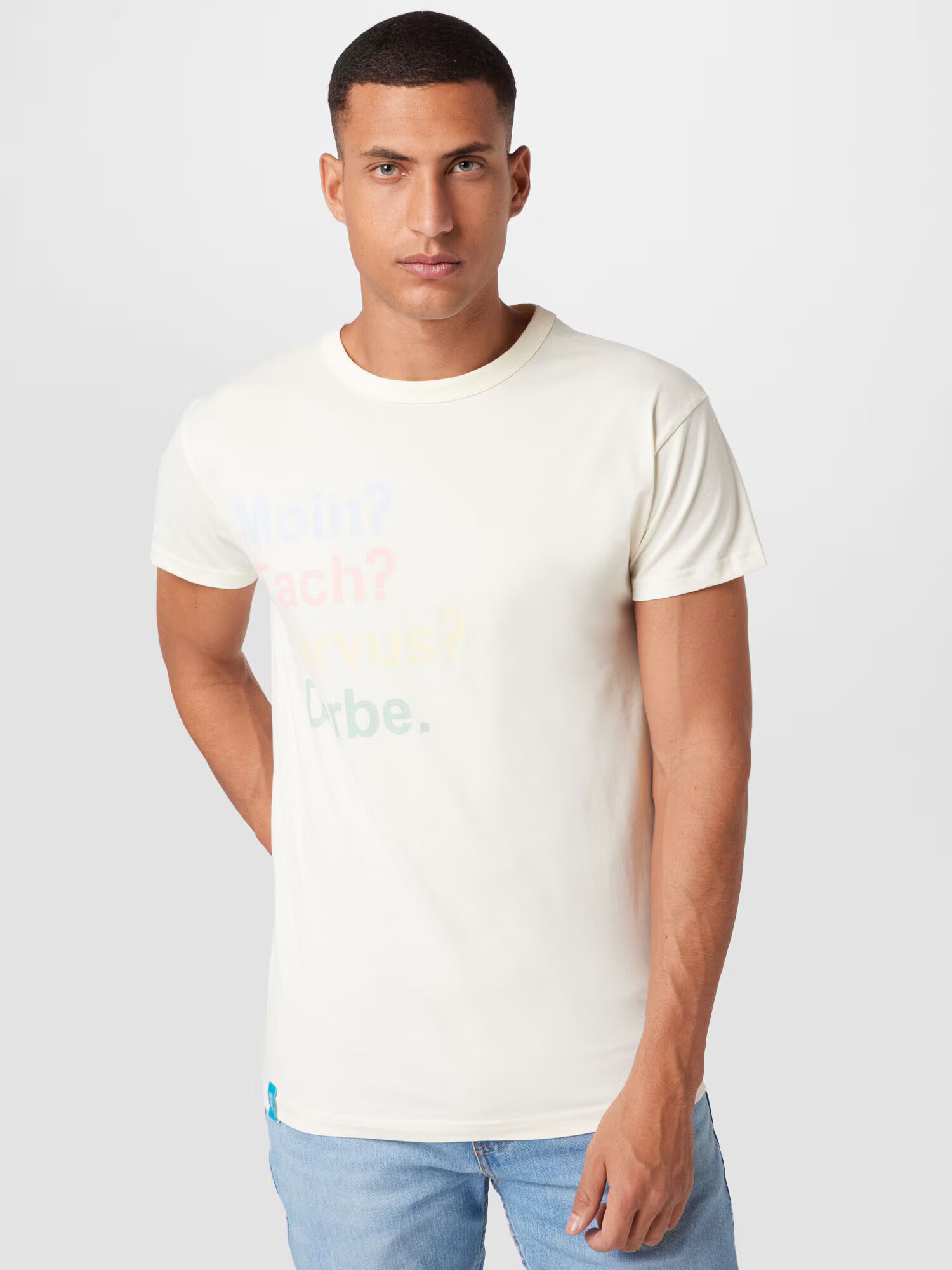 Derbe Tricou albastru deschis / galben pastel / mov pastel / roz pastel / alb murdar - Pled.ro