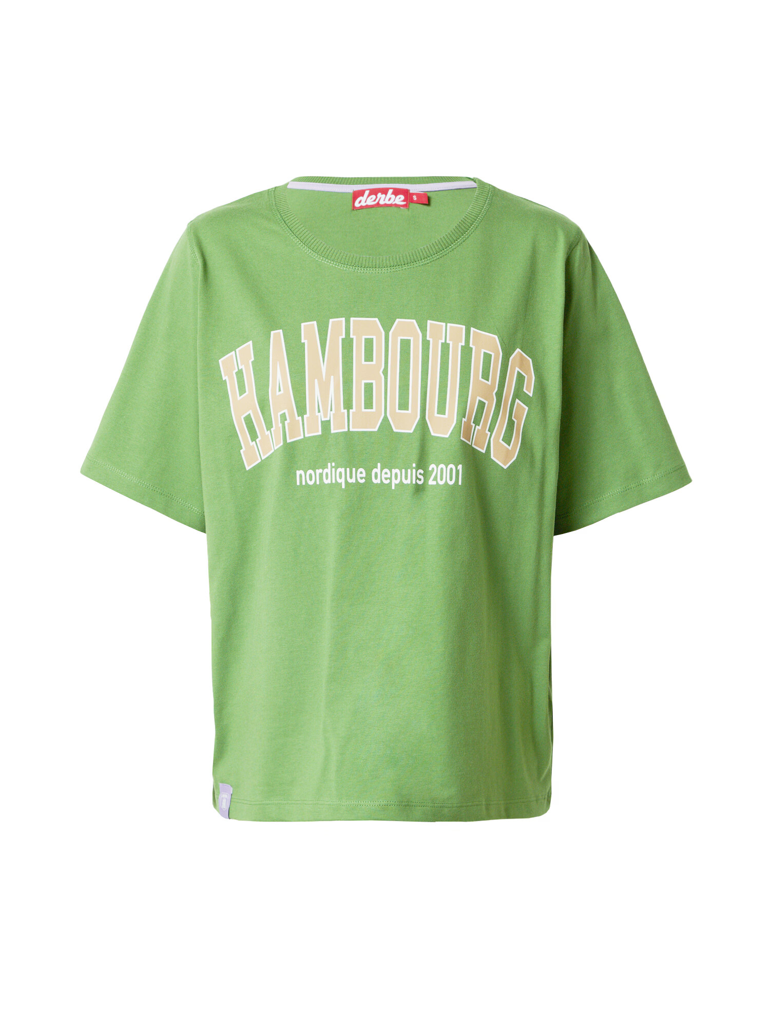 Derbe Tricou 'Hambourg' bej / verde deschis / alb - Pled.ro