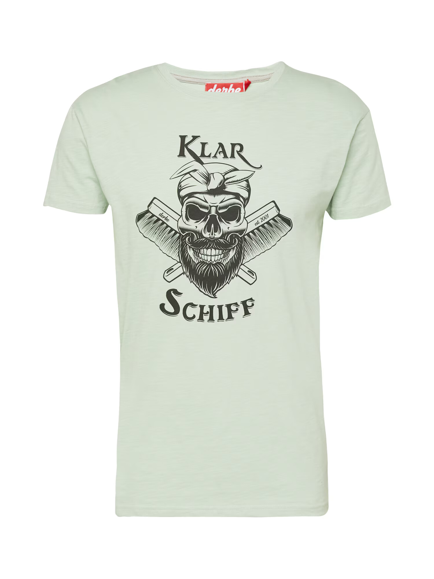 Derbe Tricou 'Klar Schiff' verde deschis / negru - Pled.ro