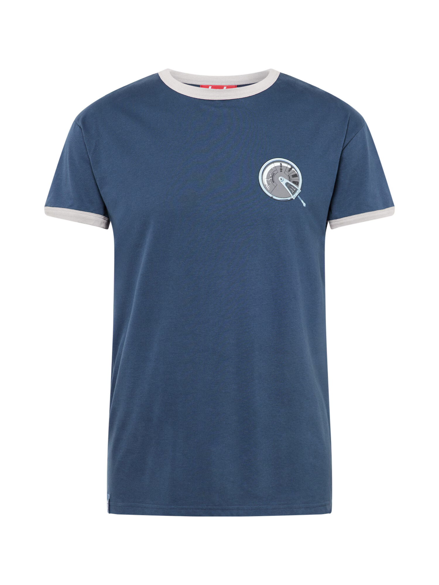 Derbe Tricou 'Lottevoll' bleumarin / gri / alb - Pled.ro