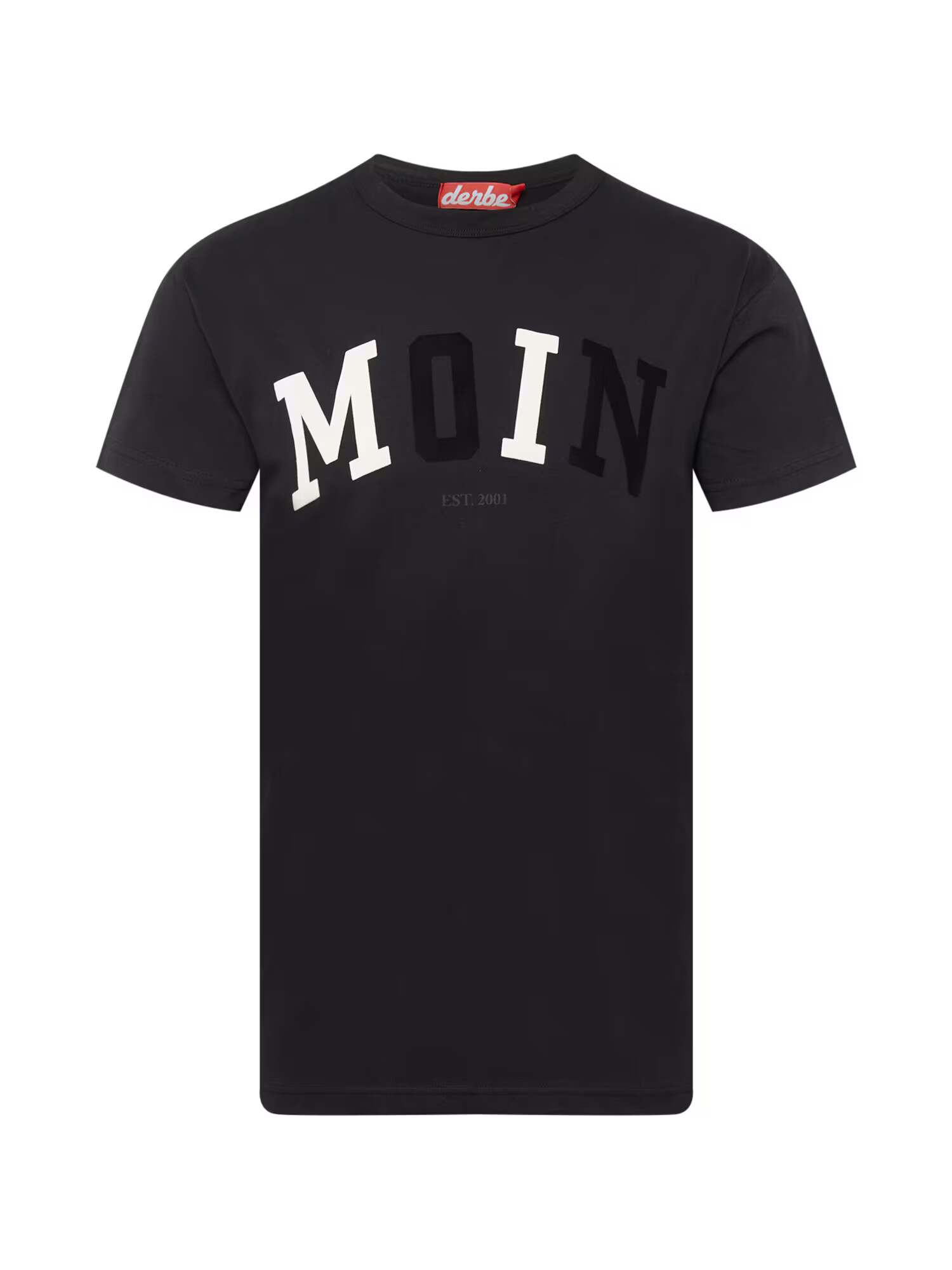 Derbe Tricou 'Moin' negru / alb - Pled.ro