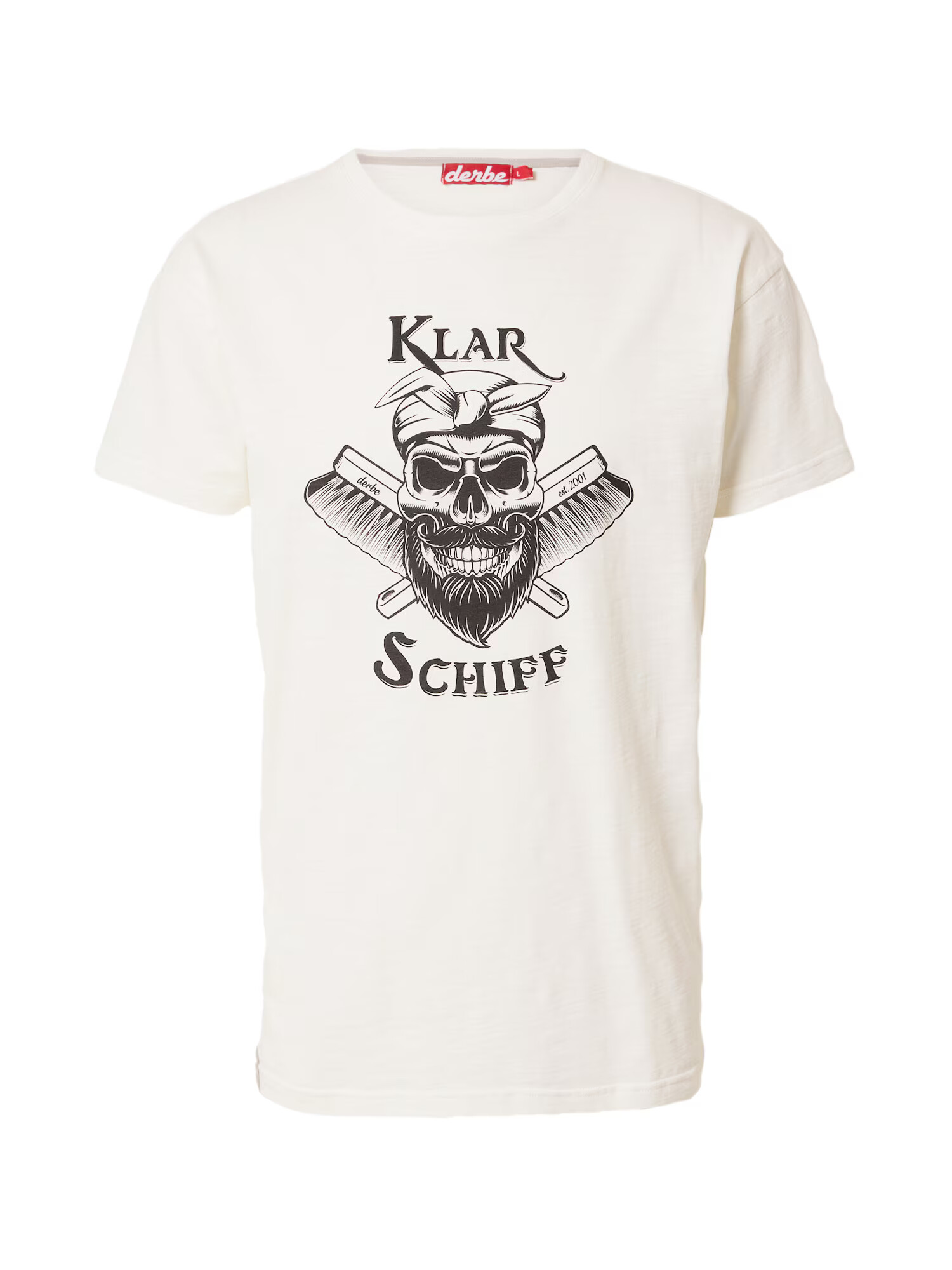 Derbe Tricou 'Klarschiff' negru / alb murdar - Pled.ro