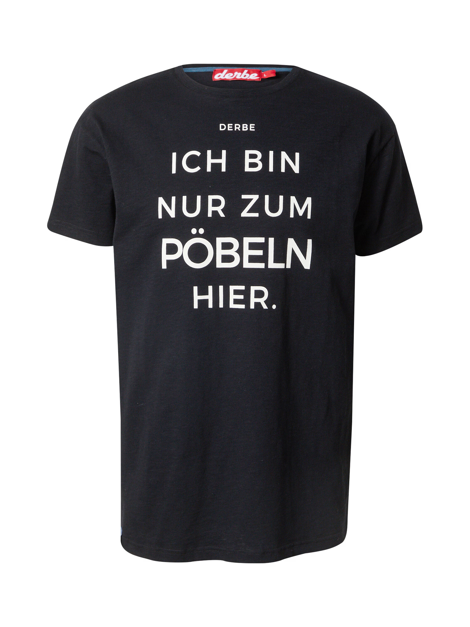 Derbe Tricou 'Pöbeln' negru / alb - Pled.ro