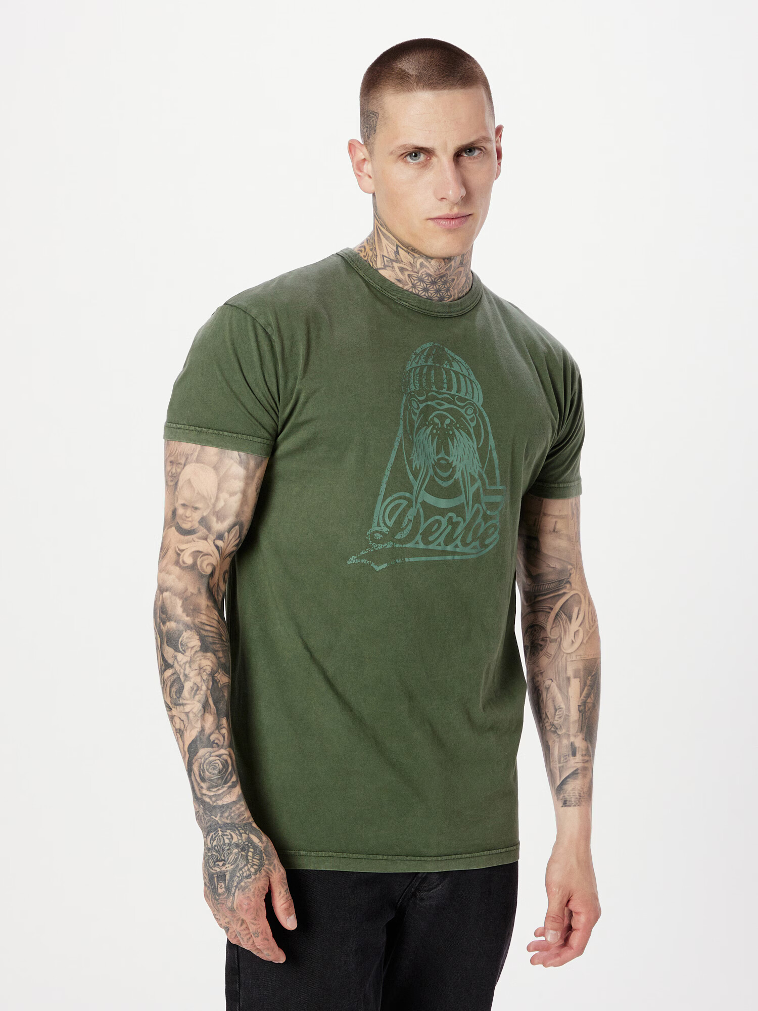 Derbe Tricou 'Walross' verde / verde închis - Pled.ro