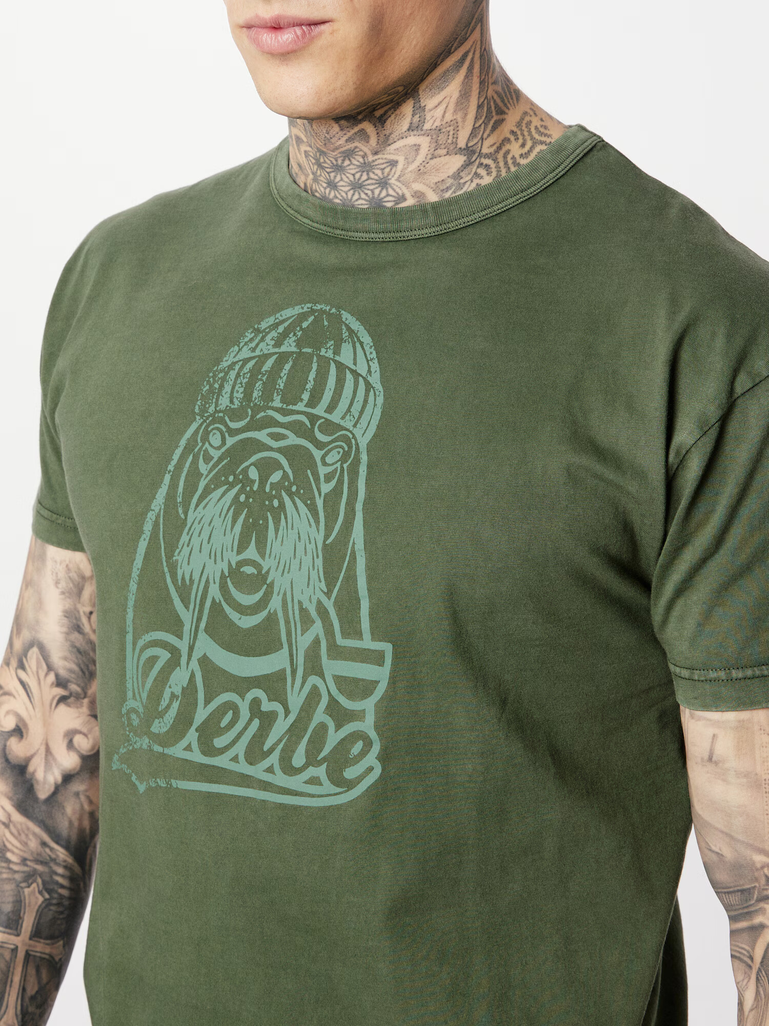 Derbe Tricou 'Walross' verde / verde închis - Pled.ro