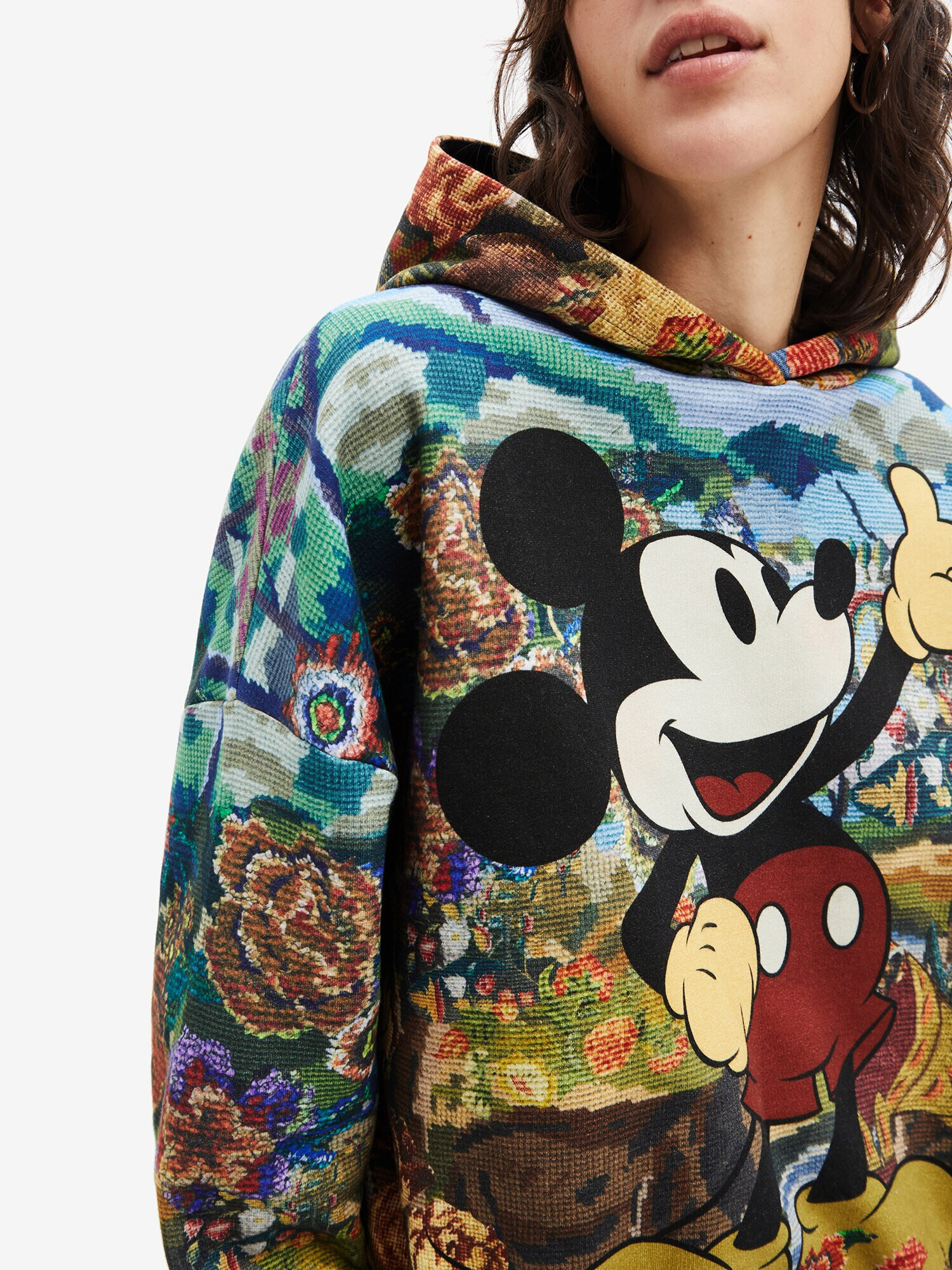 Desigual Bluză de molton 'Happy Mickey' albastru deschis / galben / roșu / negru - Pled.ro