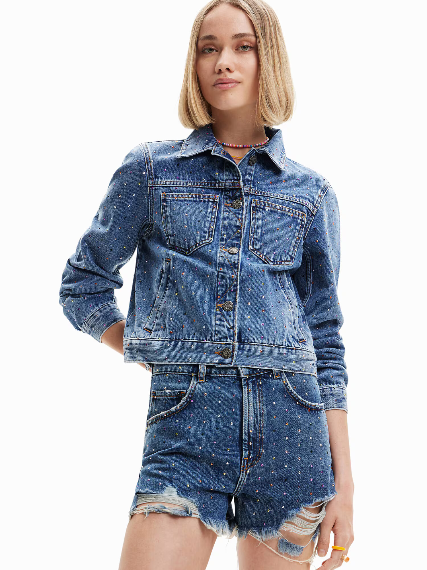 Desigual Geacă de primăvară-toamnă 'BENITA' albastru denim - Pled.ro