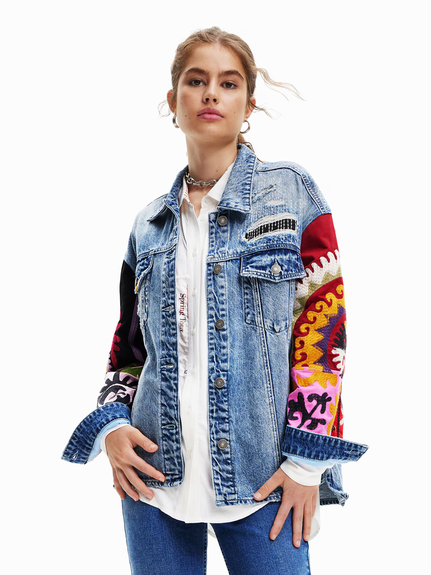 Desigual Geacă de primăvară-toamnă 'Makina' albastru denim / mai multe culori - Pled.ro