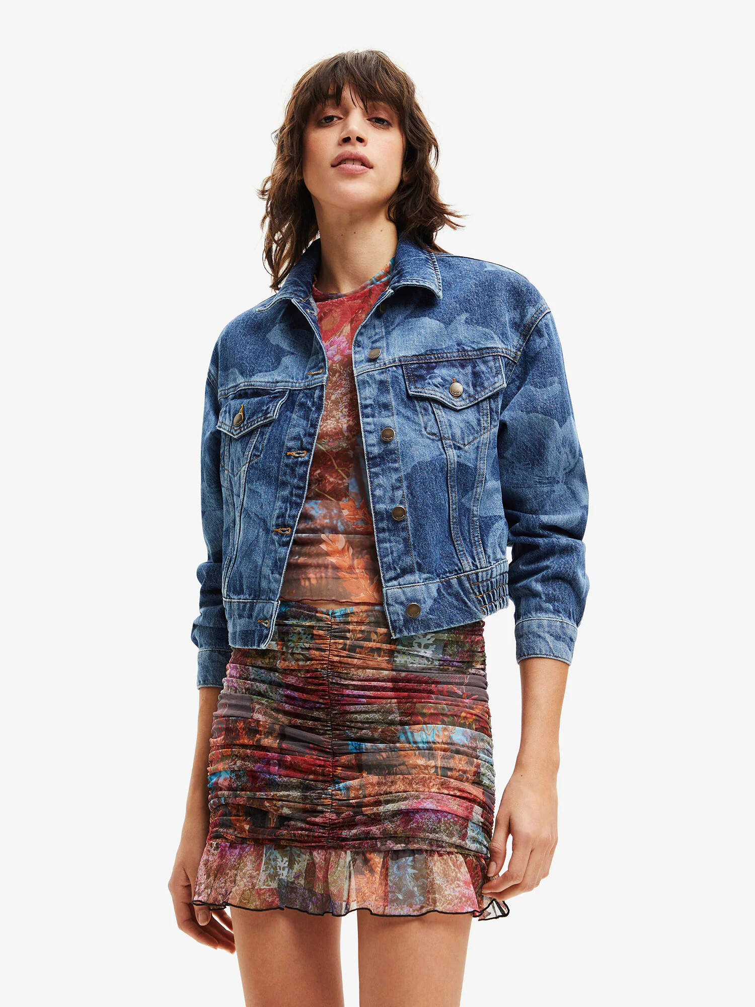 Desigual Geacă de primăvară-toamnă 'Oklahoma' albastru denim / albastru deschis - Pled.ro