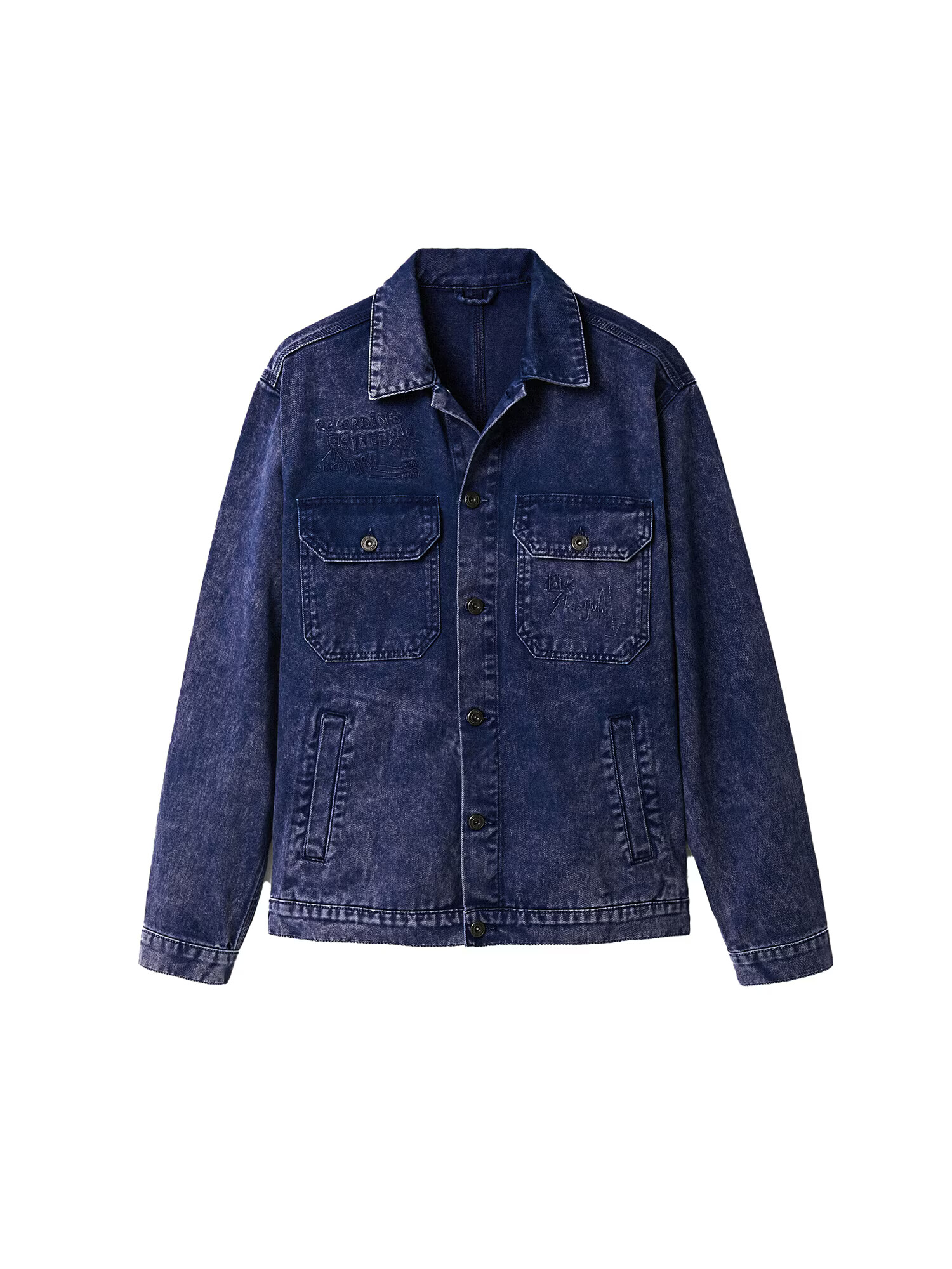 Desigual Geacă de primăvară-toamnă 'ROBERTO' albastru denim - Pled.ro