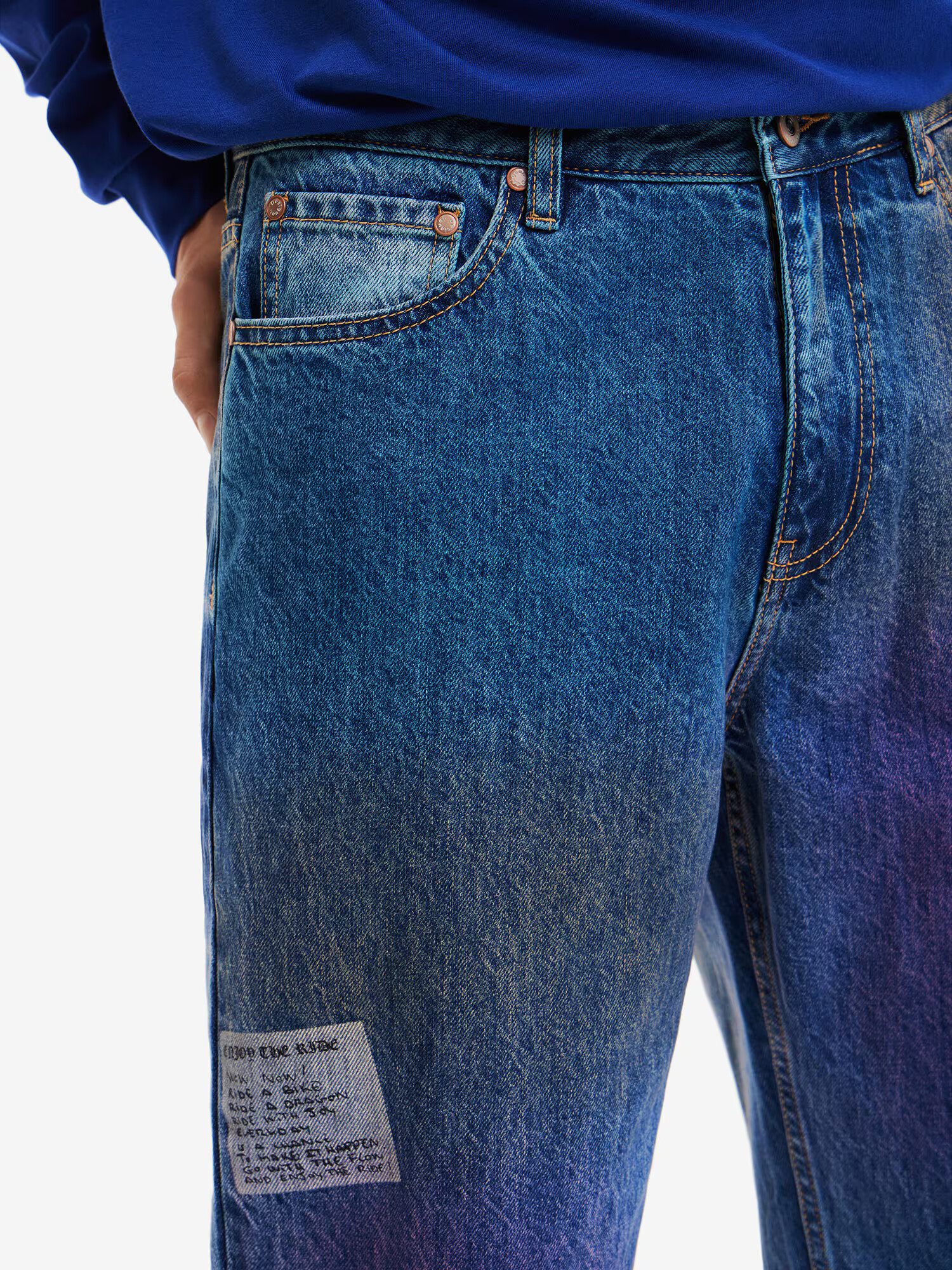 Desigual Jeans albastru denim / mov închis / negru denim - Pled.ro