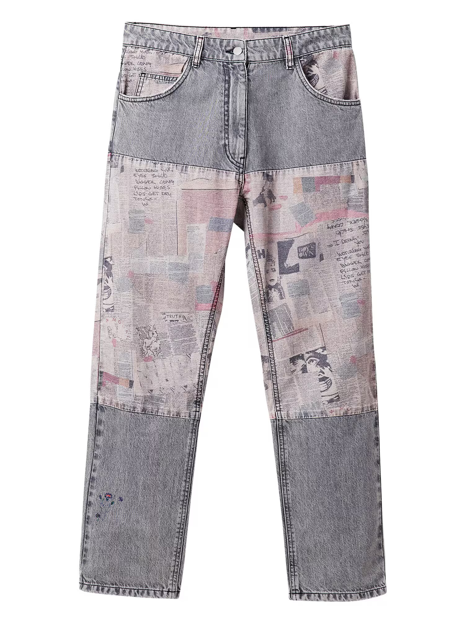 Desigual Jeans albastru deschis / roz / negru denim - Pled.ro