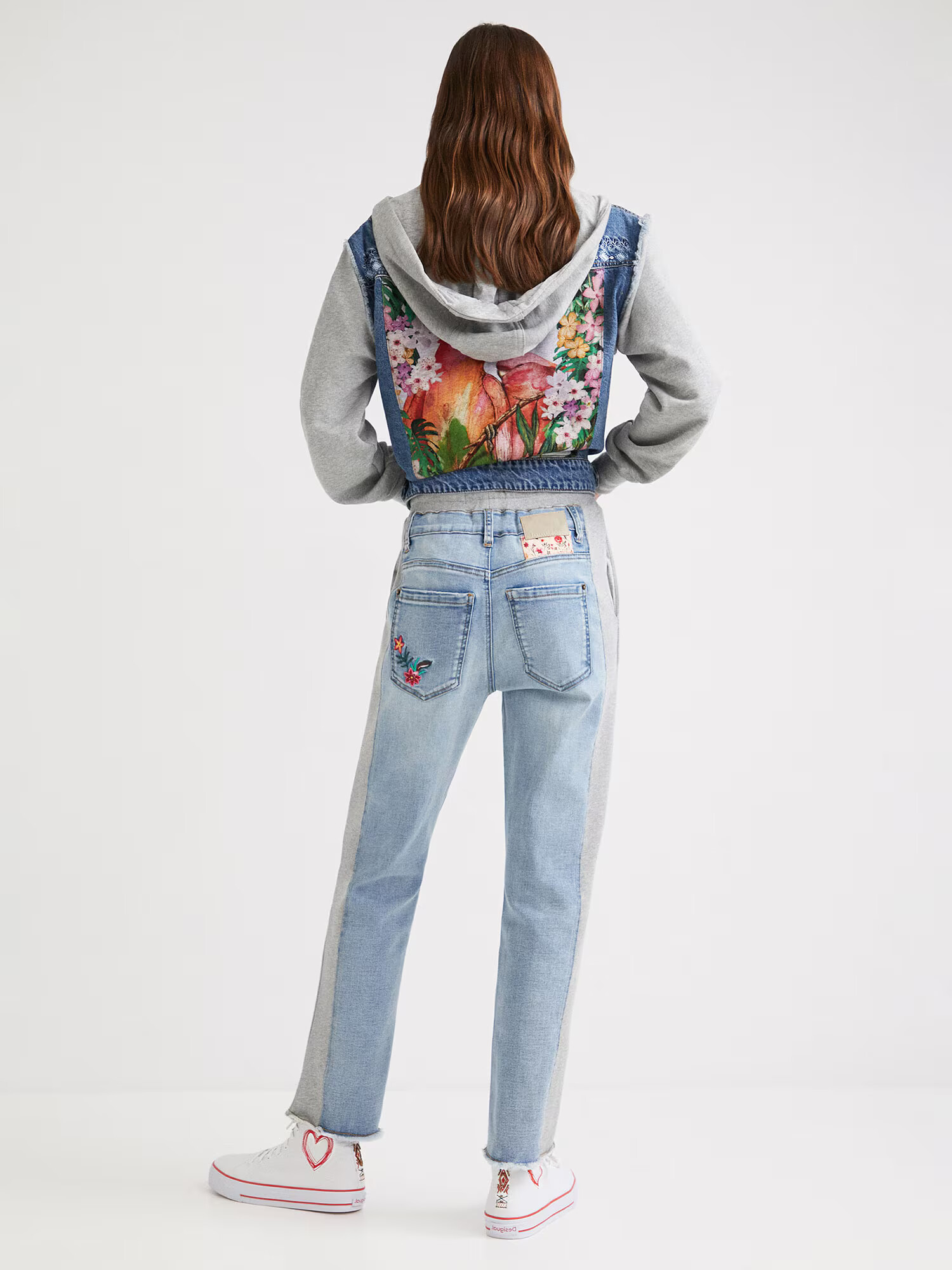 Desigual Jeans 'Catalina' albastru denim / gri amestecat / verde închis / roșu - Pled.ro