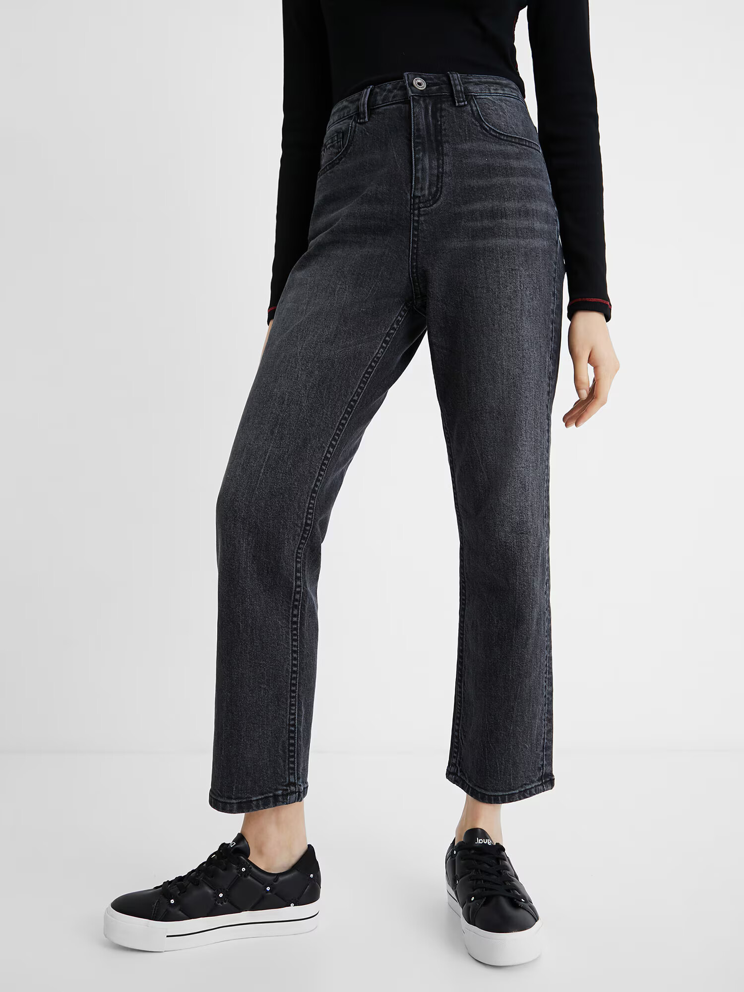 Desigual Jeans 'Scarf' negru denim - Pled.ro