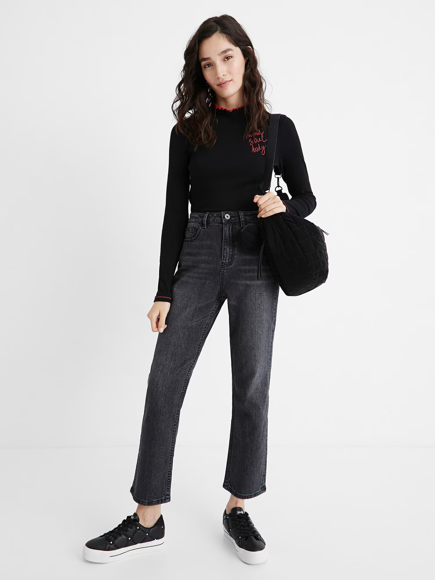 Desigual Jeans 'Scarf' negru denim - Pled.ro