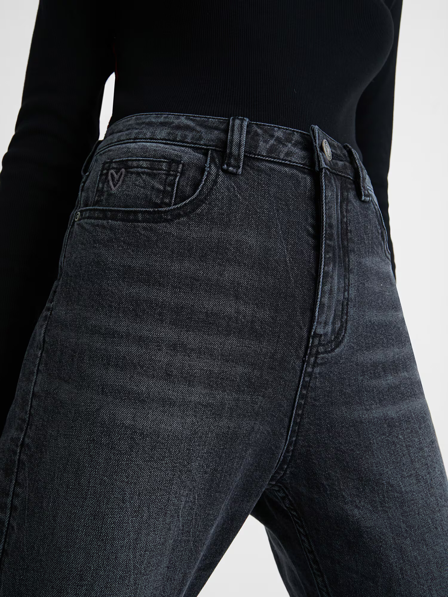 Desigual Jeans 'Scarf' negru denim - Pled.ro