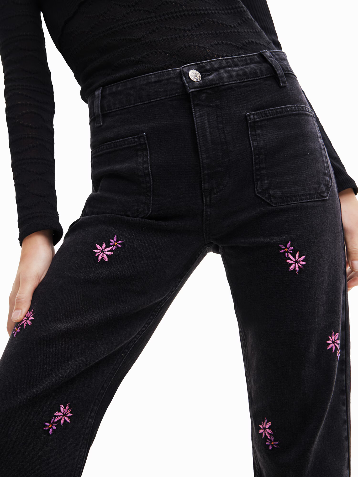 Desigual Jeans 'VIDIN' lila / roz / negru - Pled.ro