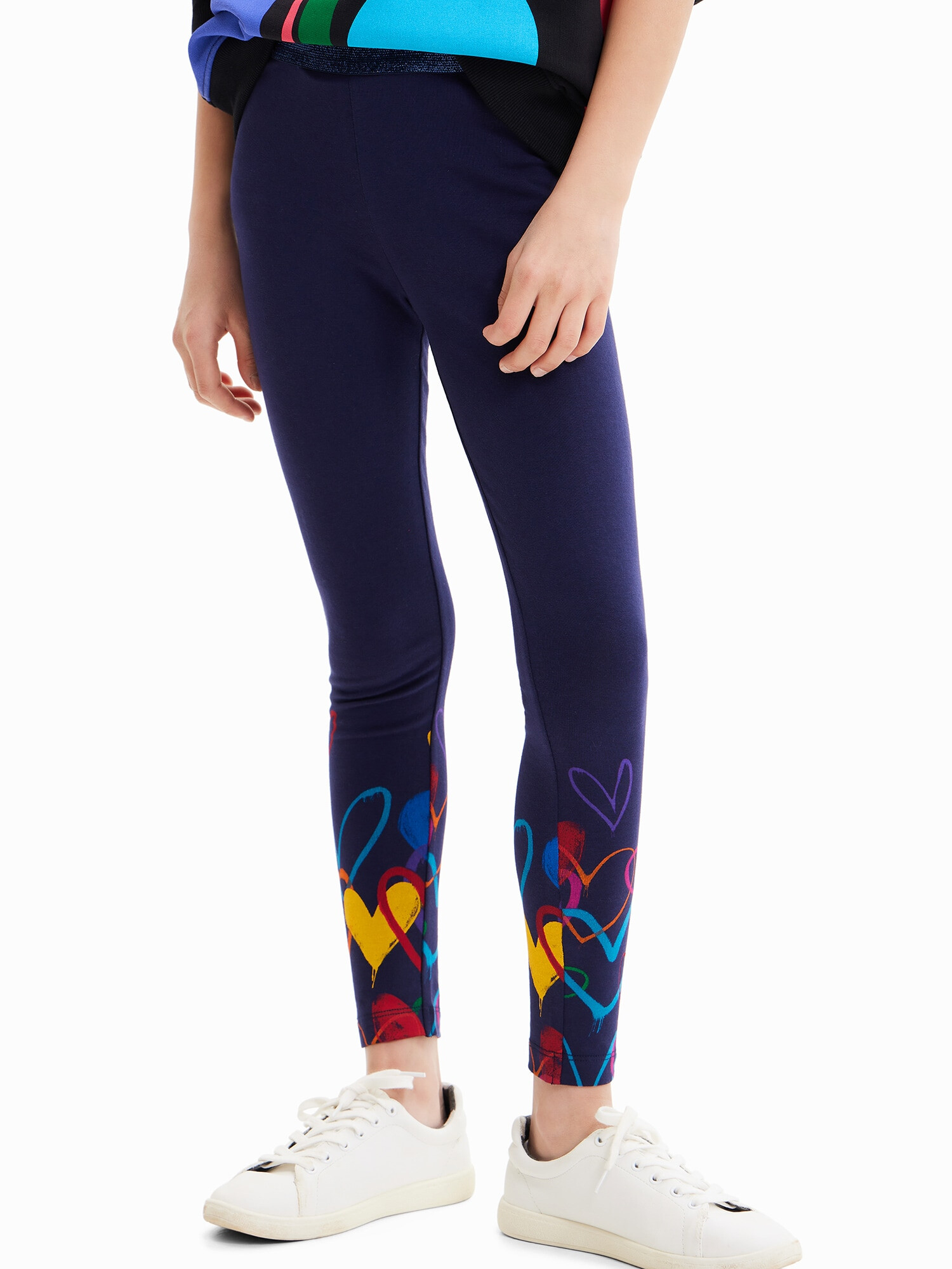 Desigual Leggings 'FERN' bleumarin / galben / portocaliu / roșu - Pled.ro