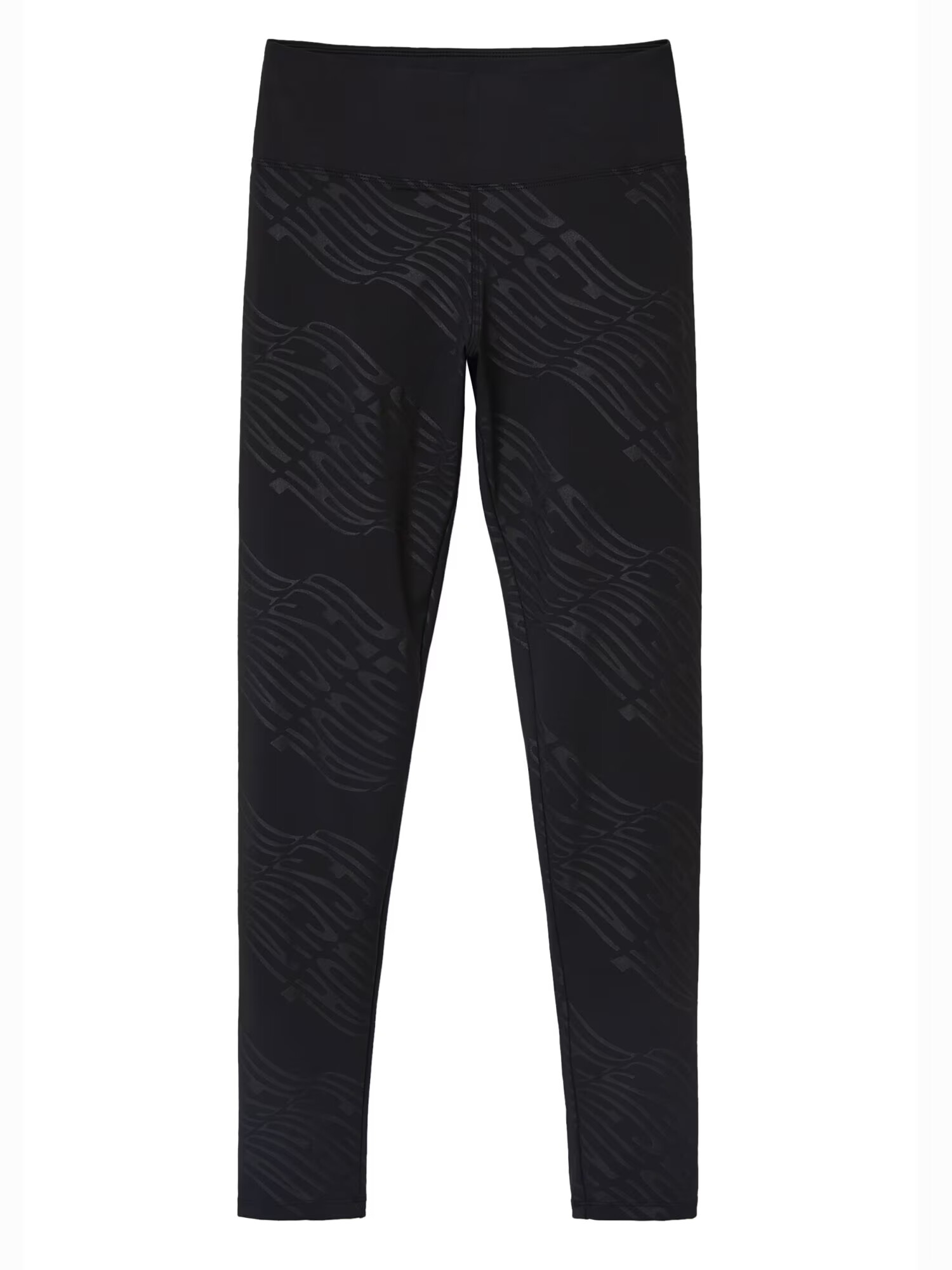 Desigual Leggings 'LEMON' gri metalic / negru - Pled.ro