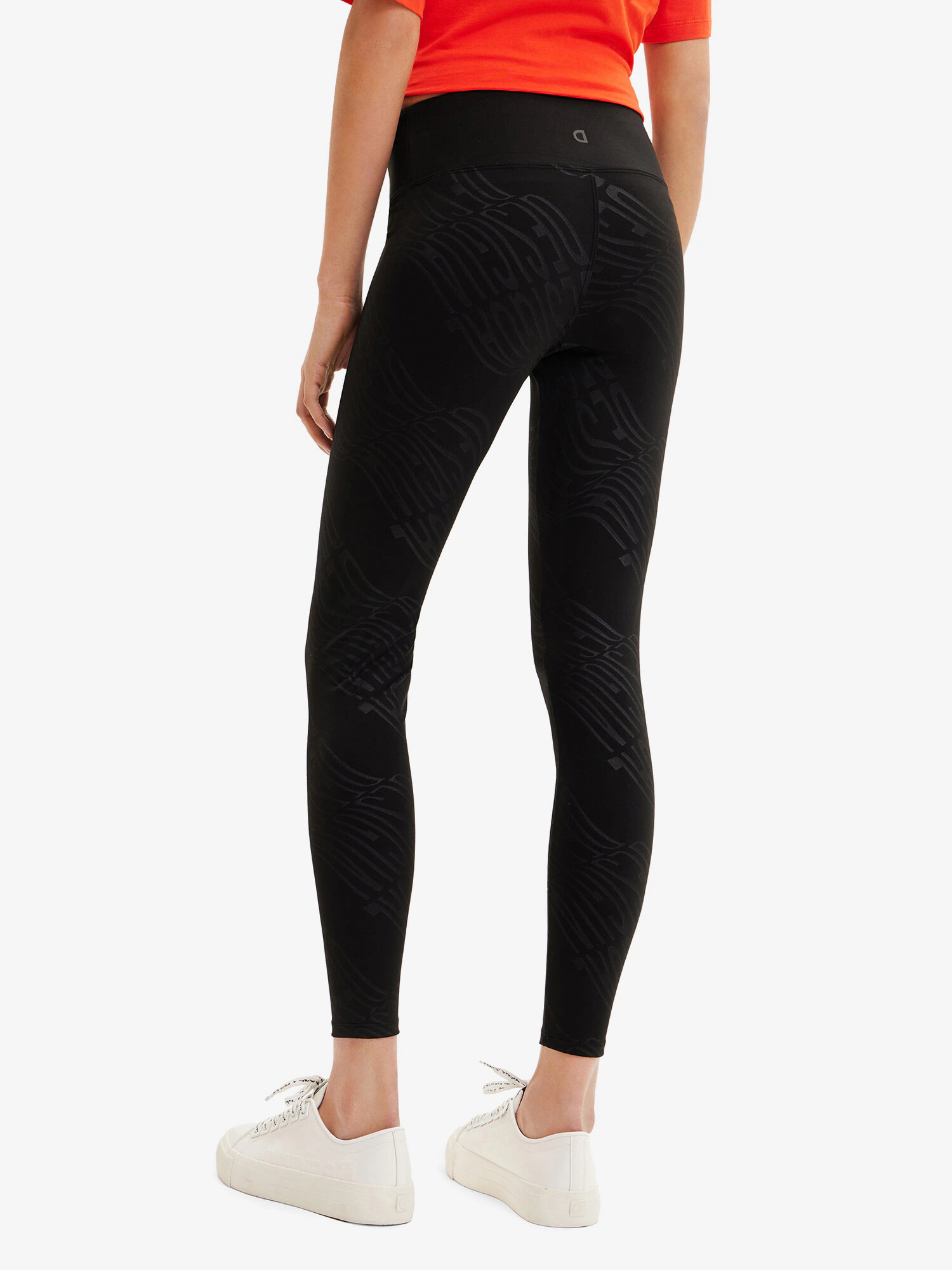 Desigual Leggings 'LEMON' gri metalic / negru - Pled.ro