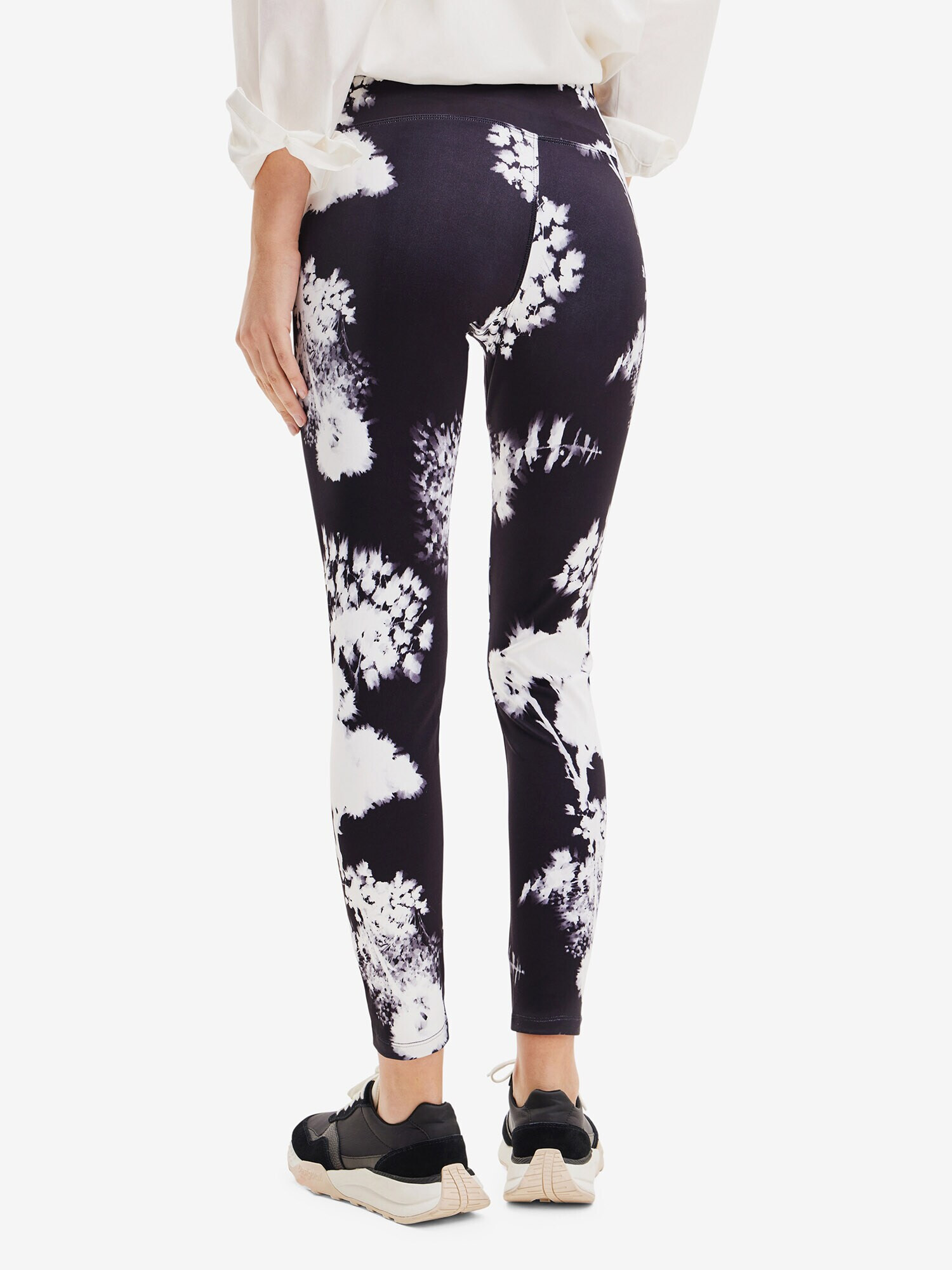 Desigual Leggings negru / alb - Pled.ro