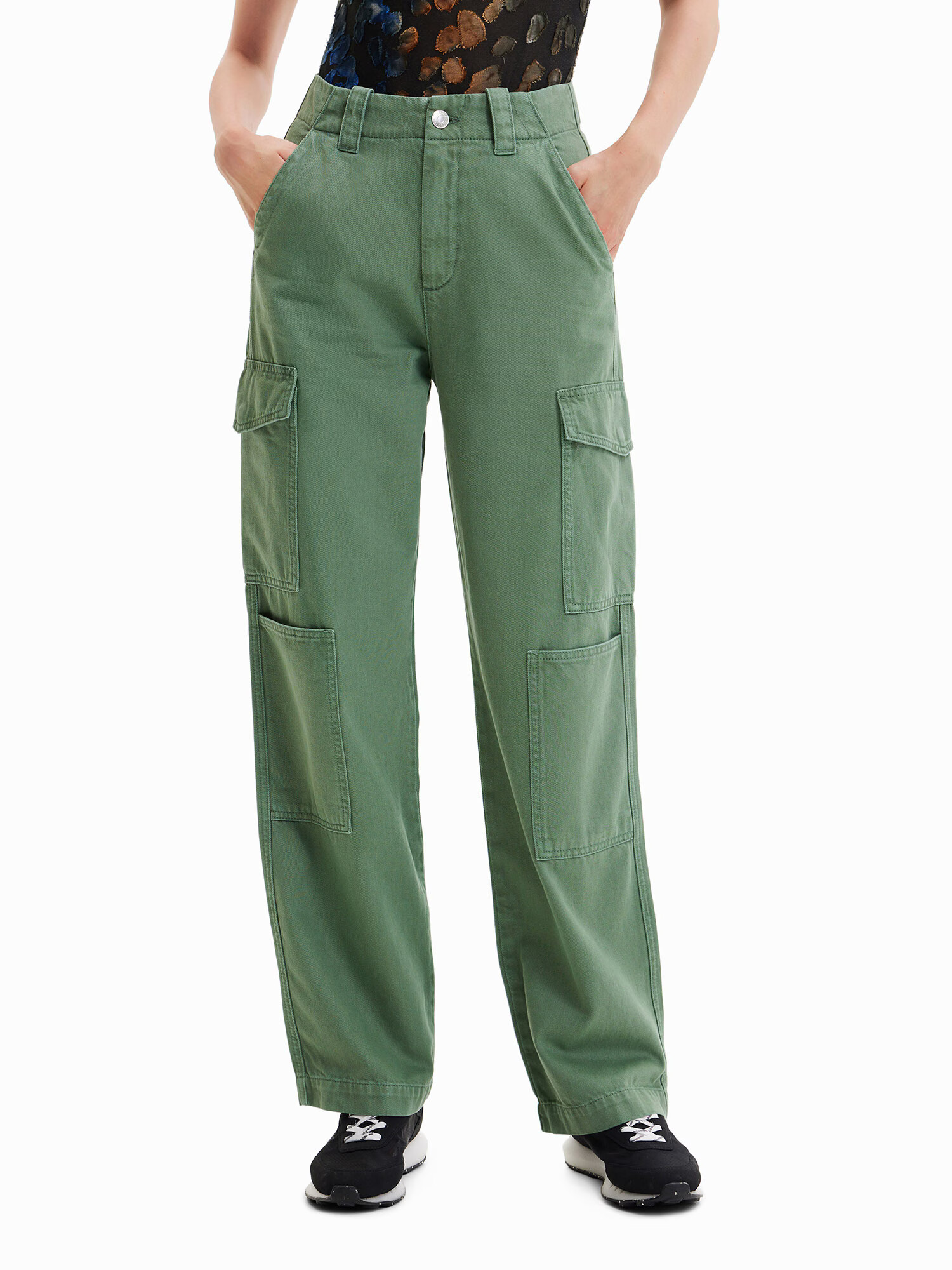 Desigual Pantaloni cu buzunare 'Sedal' verde - Pled.ro