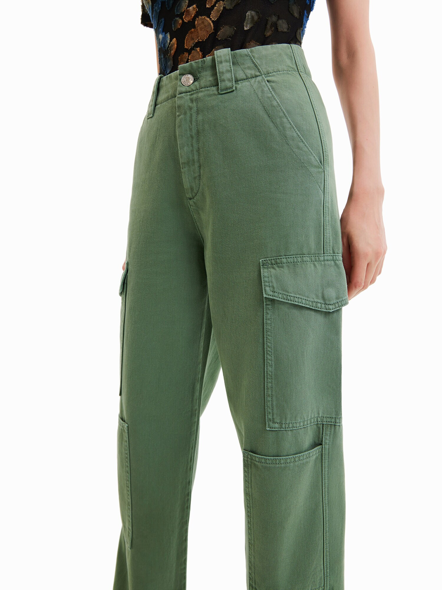 Desigual Pantaloni cu buzunare 'Sedal' verde - Pled.ro