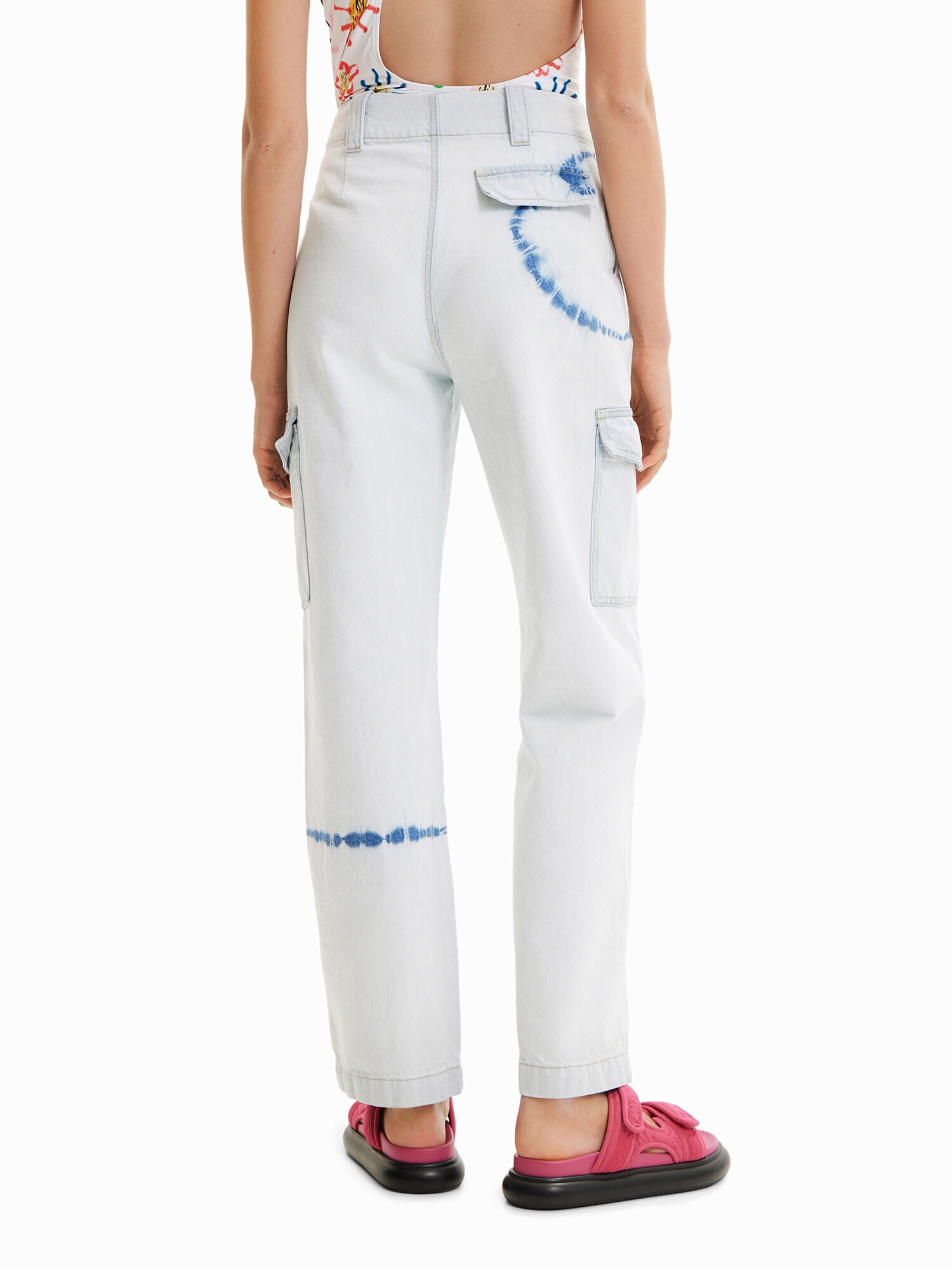 Desigual Pantaloni eleganți 'Senda' albastru / alb denim - Pled.ro