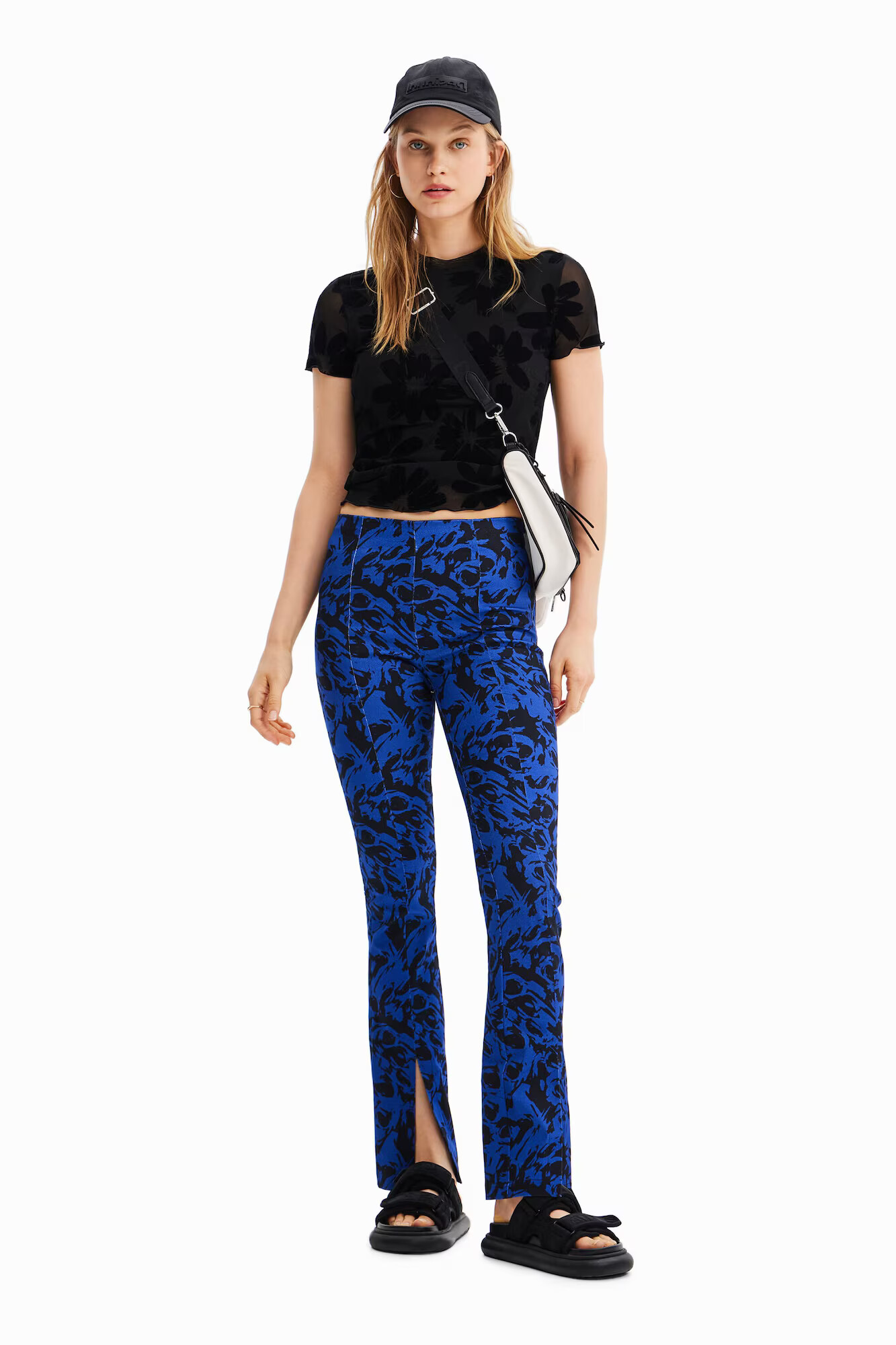 Desigual Pantaloni 'Ferrara' albastru regal / negru - Pled.ro