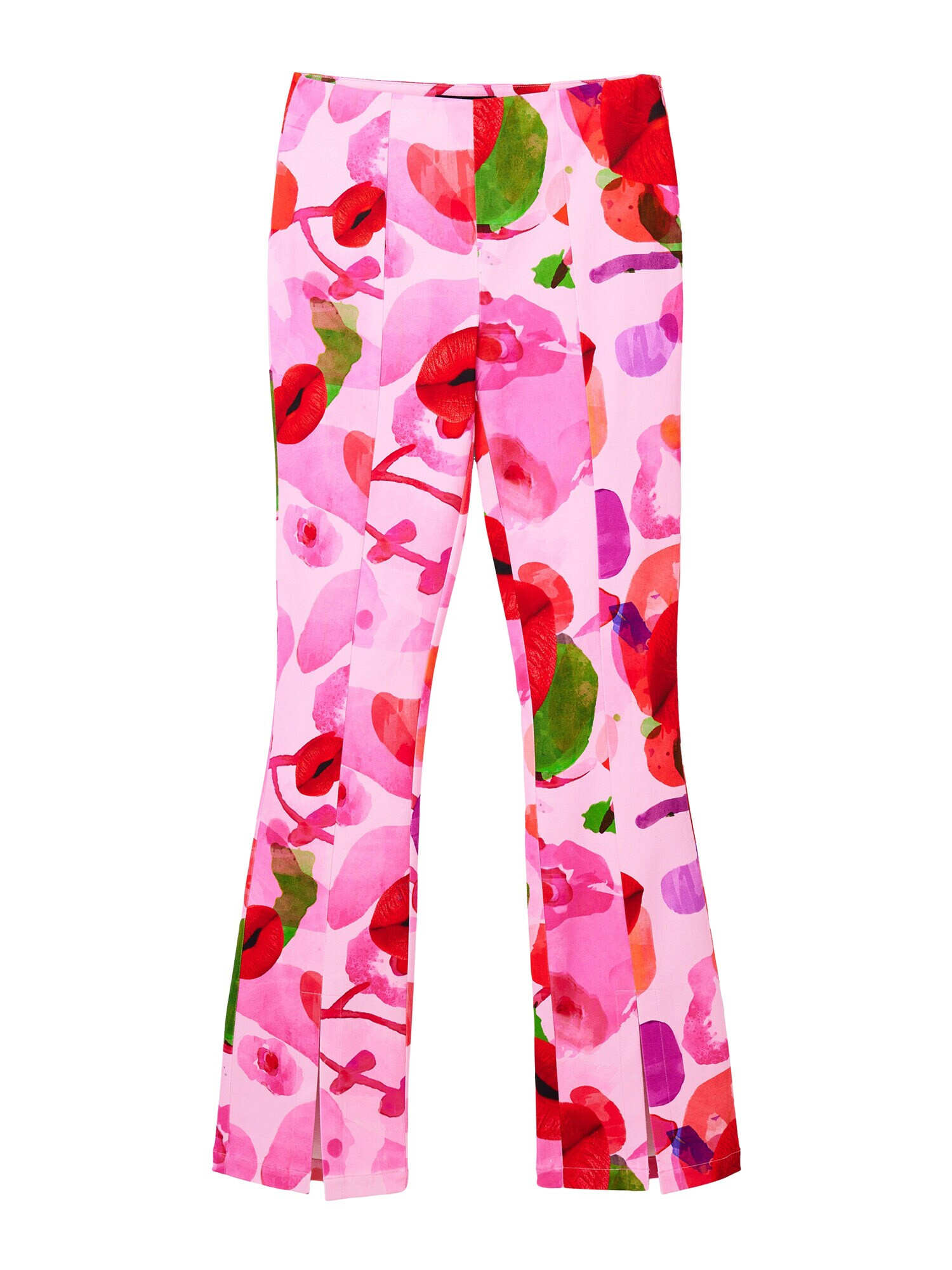 Desigual Pantaloni 'SUGAR-LACROIX' verde / fucsia / roșu - Pled.ro