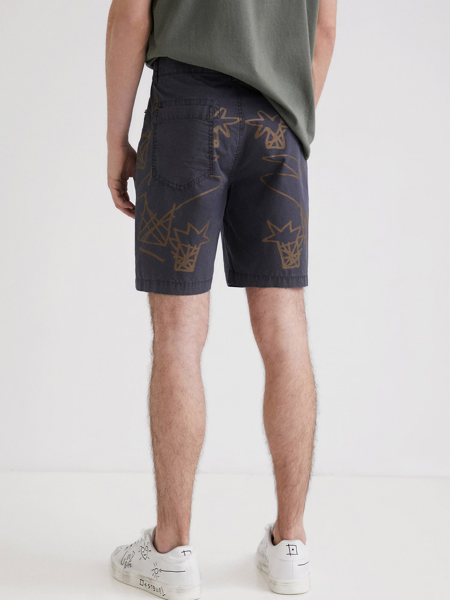 Desigual Pantaloni 'Template' albastru porumbel / bronz - Pled.ro