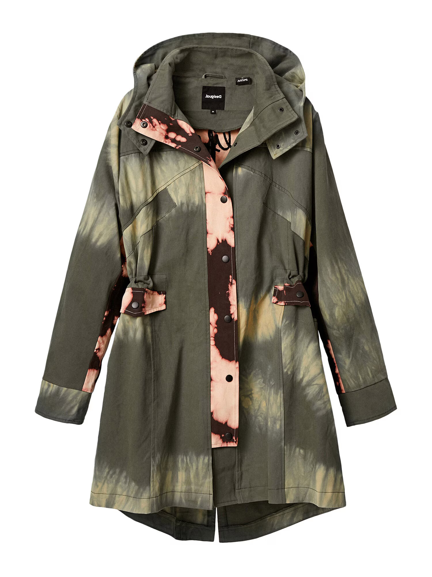 Desigual Parka de primăvară-toamnă kaki / oliv / verde pastel / roz / roșu bordeaux - Pled.ro