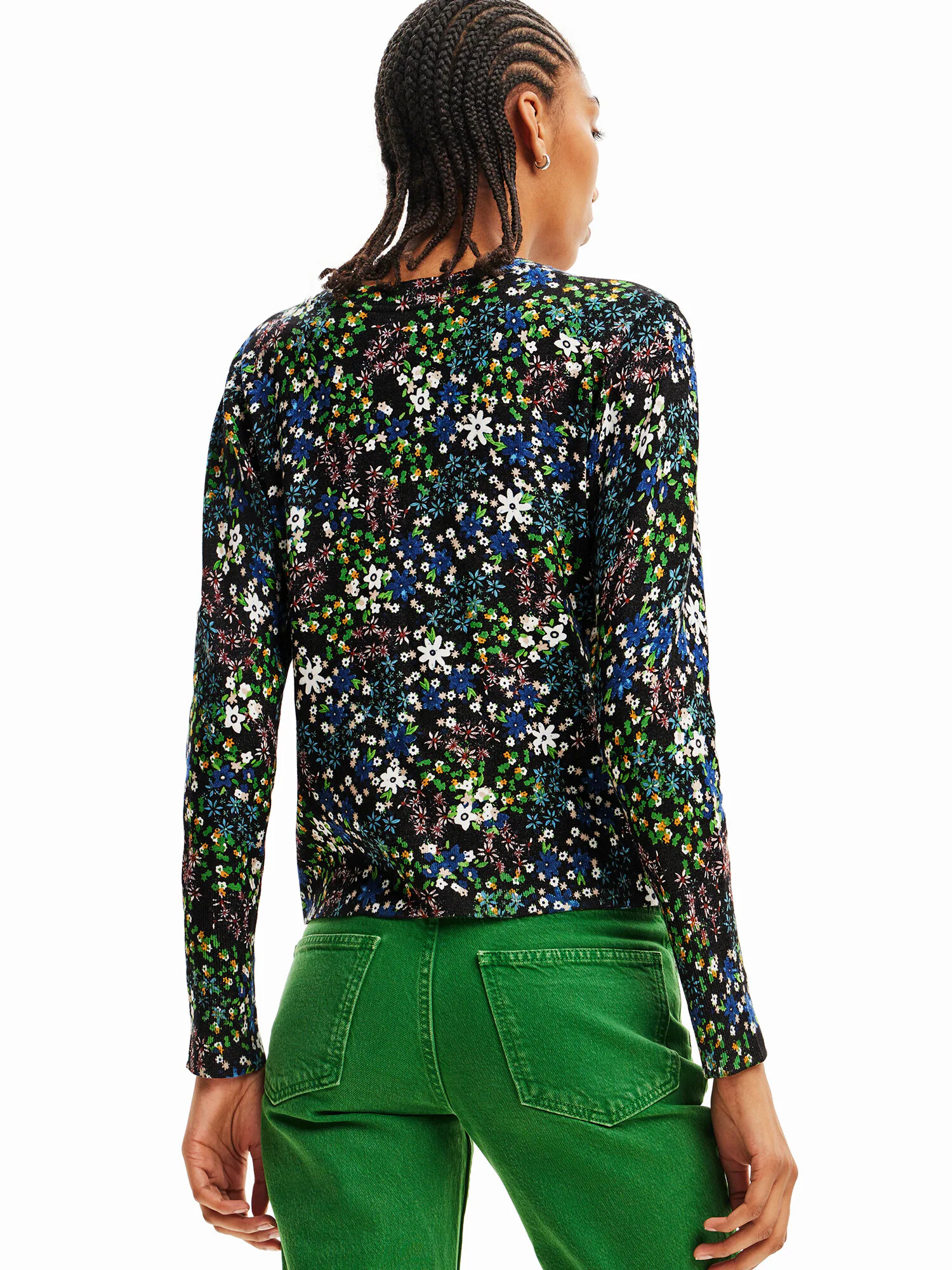 Desigual Pulover albastru / verde / negru / alb - Pled.ro