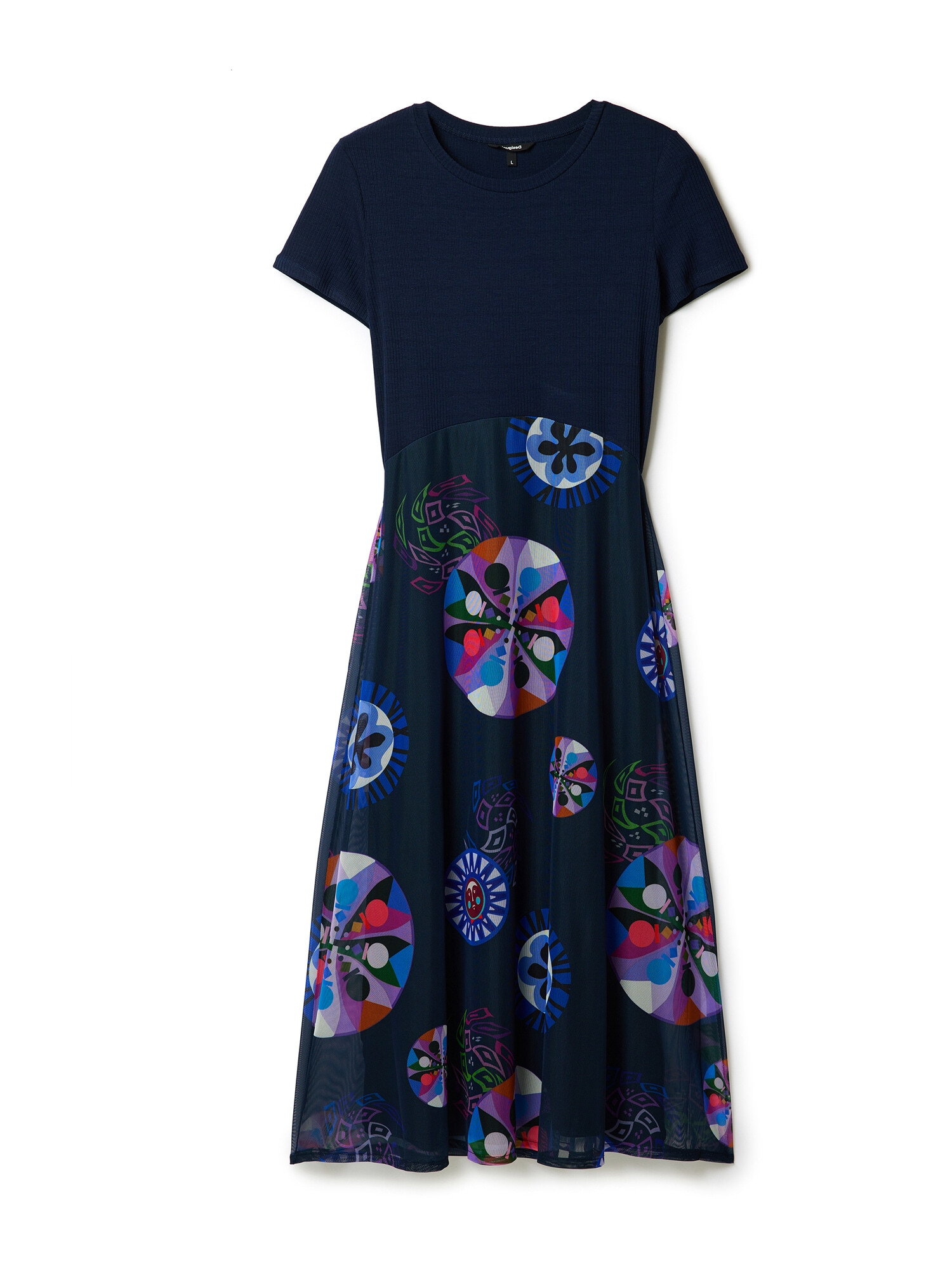 Desigual Rochie albastru / bleumarin / roz / alb - Pled.ro