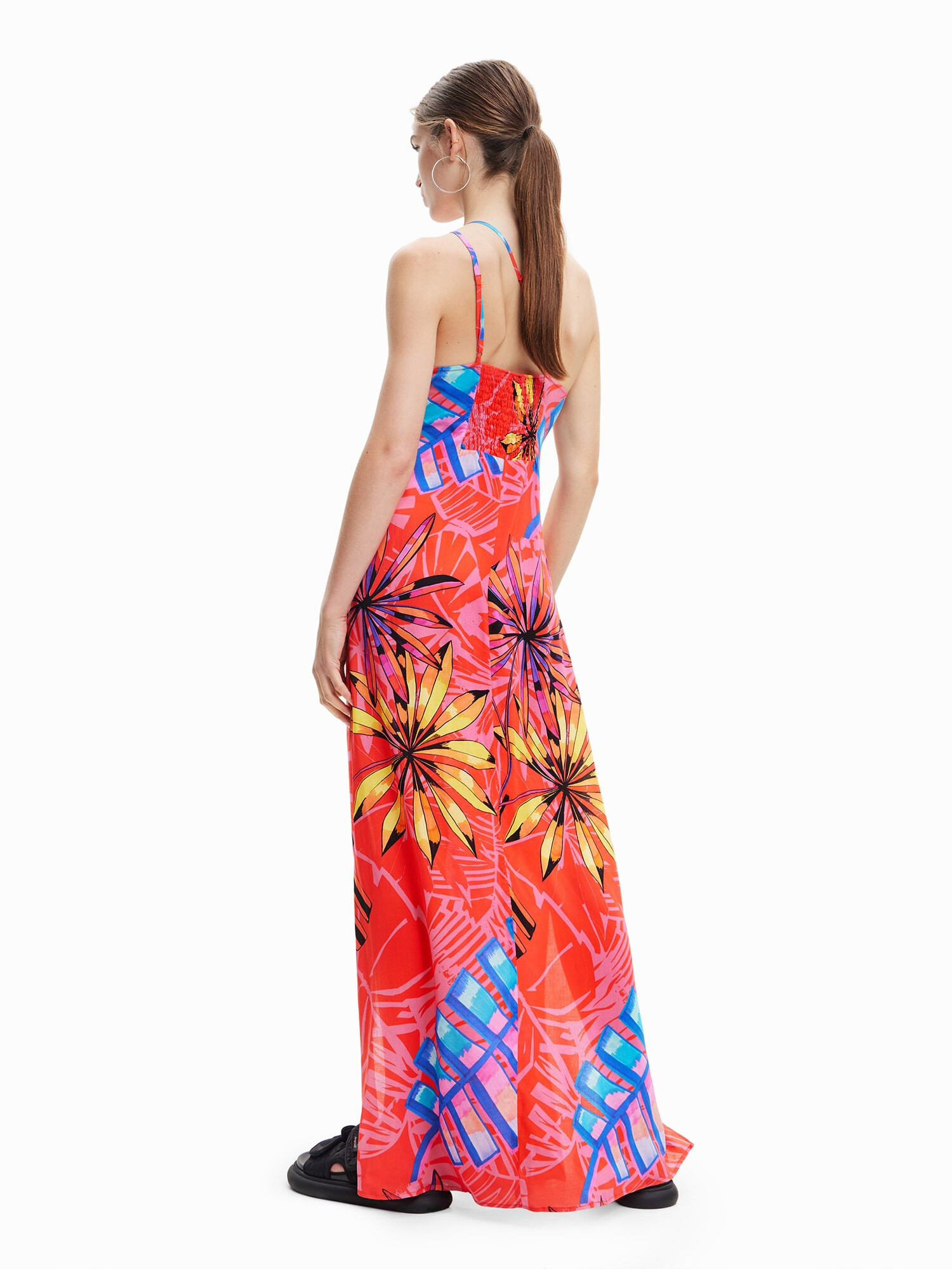 Desigual Rochie de vară 'Kawai' albastru / portocaliu neon / roz / negru - Pled.ro